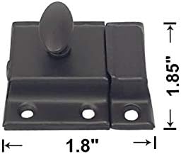 QCAA Oval Turn Cabinet Latch, for Cupboard & Other Furniture, Small, ORB Oil Rubbed Bronze Coated Finish, 2 Pack, Made in Taiwan