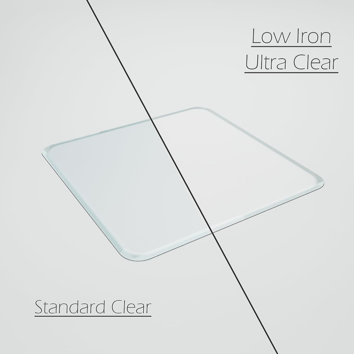 Glass Chair Mat with Exclusive Beveled Edge by Clearly Innovative 1/4β Thick Ultra-Clear Glass, Protect Your Home or Office Floor, Hardwood or Carpet (STARPHIRE, 45" by 53")