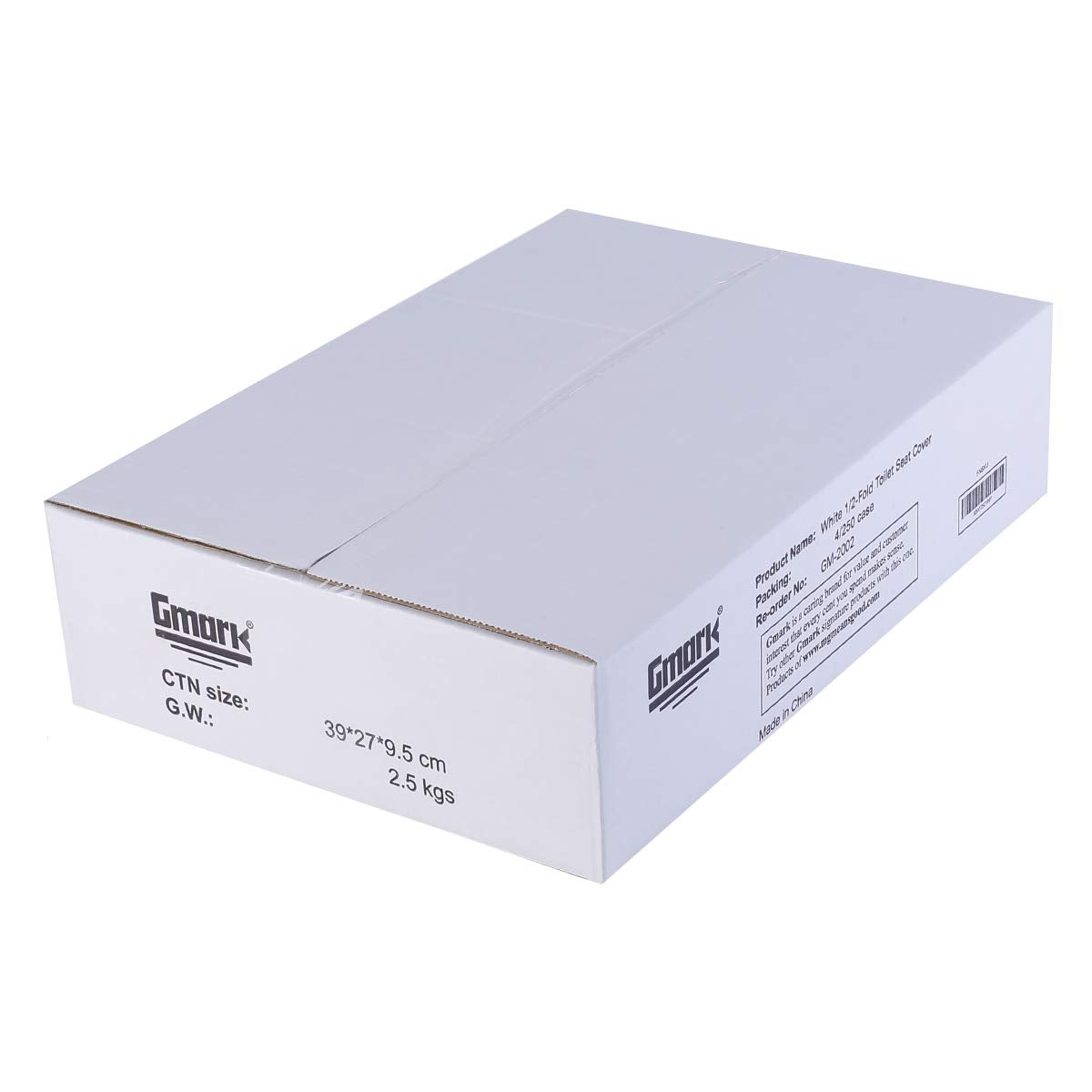 Gmark Paper Toilet Seat Covers - Thick Strength 100% Virgin Paper Disposable Half-Fold Toilet Seat Cover Dispensers - 4 Packs of 250 (1000 Total) GM2002