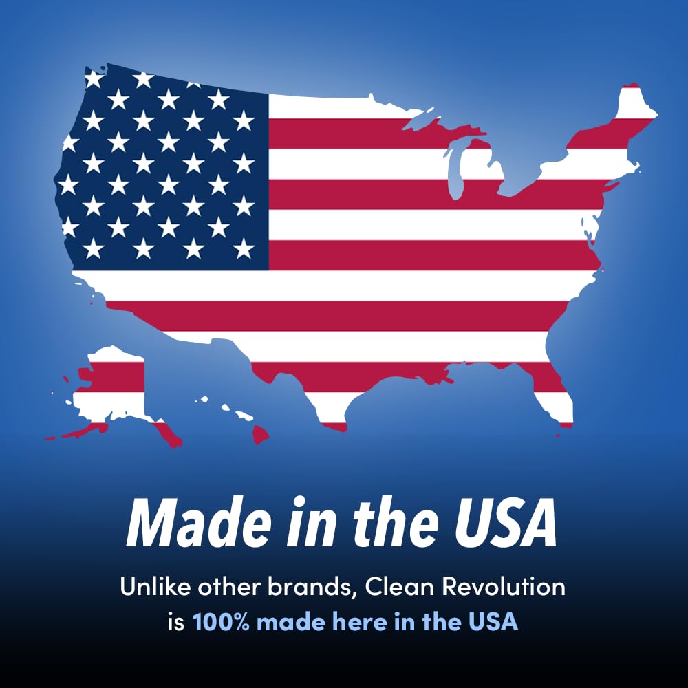 Clean Revolution Liquid Gel Hand Soap, Silky Rich Liquid, Quick Lather, Fast Rinsing, (Geramium Mint) 128 Fl Oz, 4 Pack - Made in USA