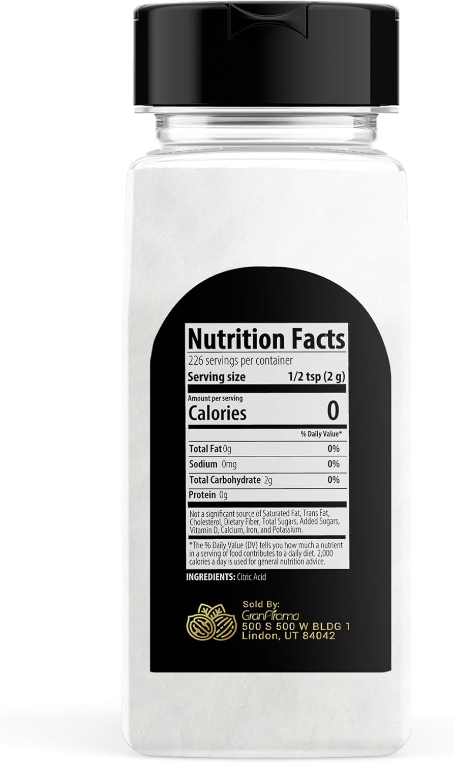 GranAroma Citric Acid, Food Preservative, Baking & Cleaning (16 Ounce)