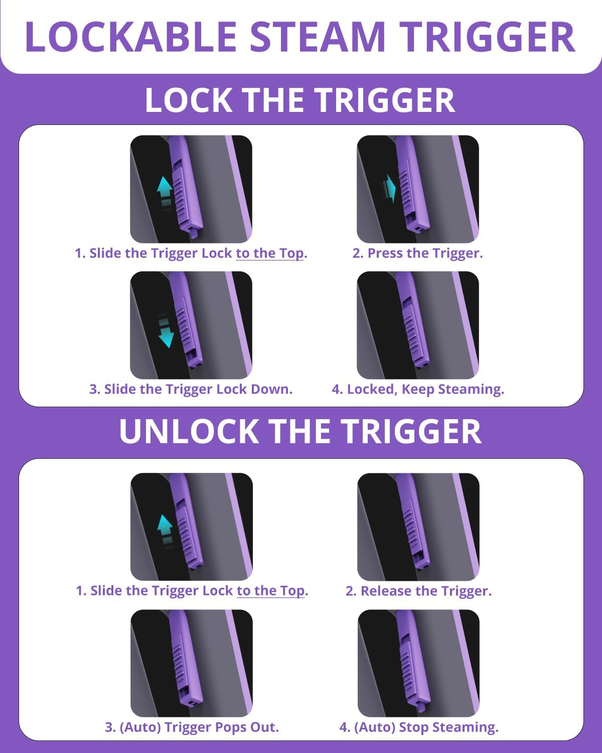 Steam Cleaner Handheld: Fast 10-Sec Heat-Up-750mL (25oz) Tank-No Cooling-Refill Anytime-Lockable Steam Trigger-14-Piece Kit Hand Held Portable Steamer for Home Car Grout Tile Cleaning Grey