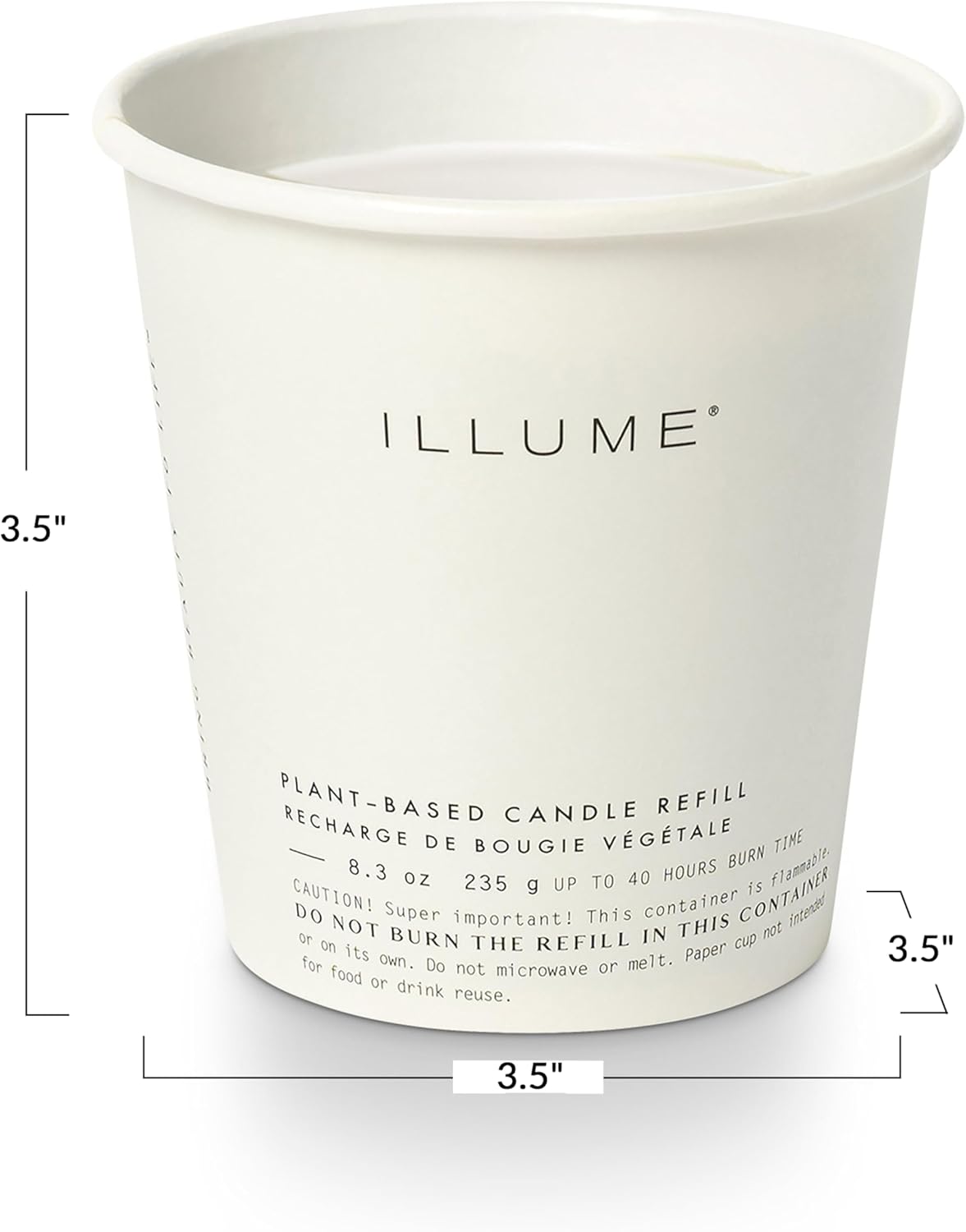 ILLUME Boxed Glass Candle Refill, Winter White