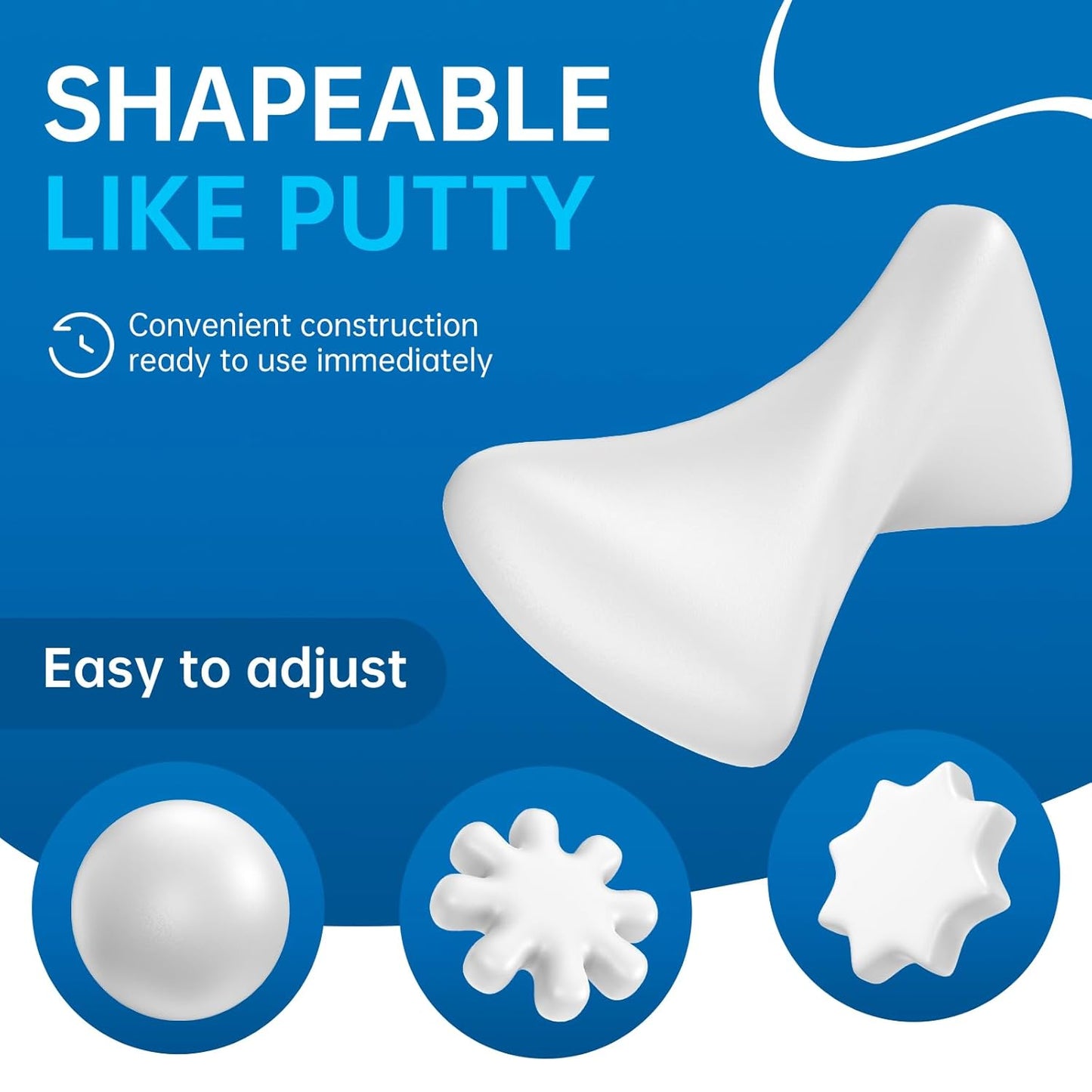 Quick Mending Mud & Waterproof White Sealant Putty (Pack of 8) - Ideal for Sealing: Air Conditioning Gaps, Wall Holes, and Drain Pipe Connections,Duct Seal Repair Sealing Clay.