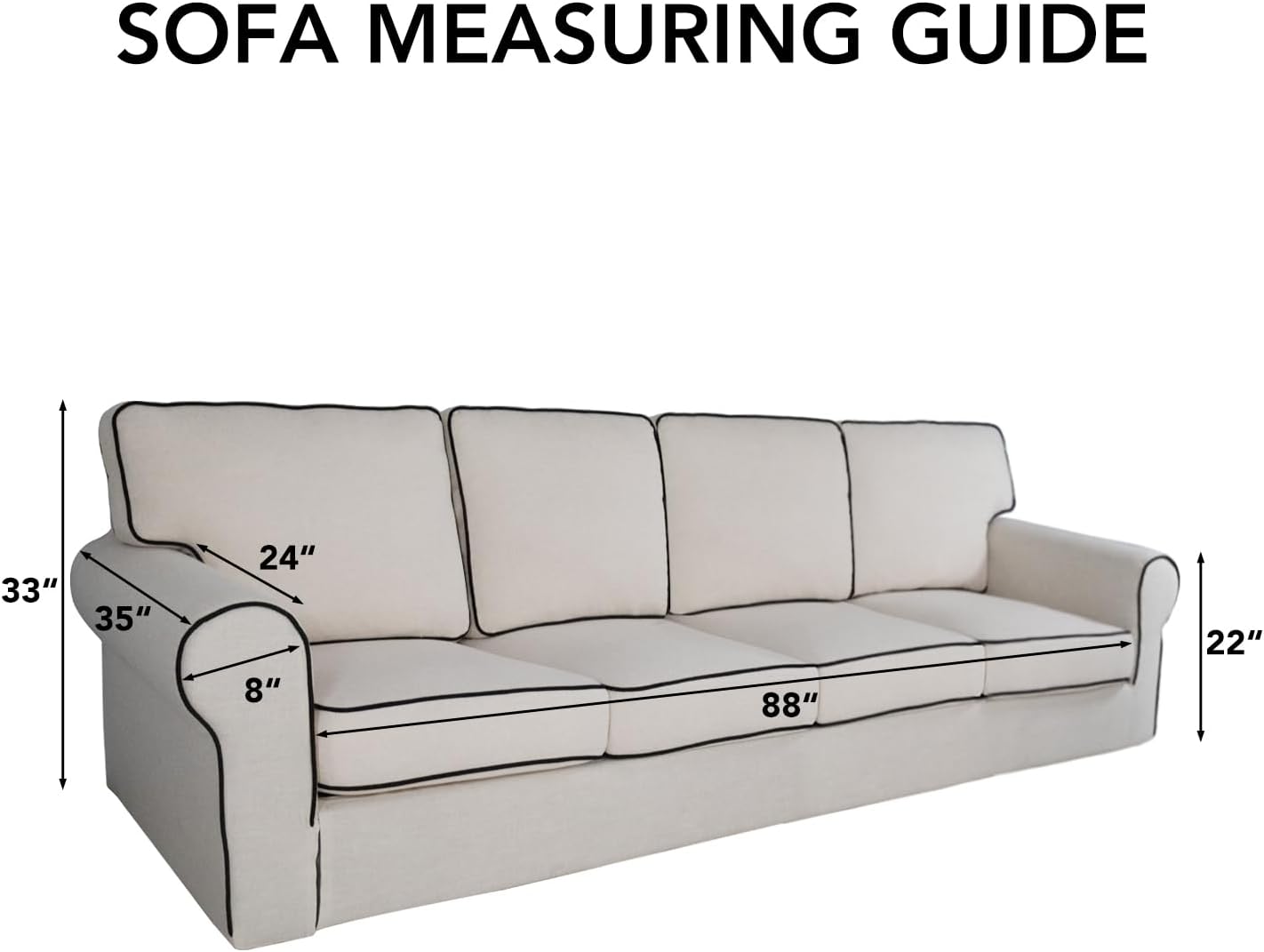 PureFit Reversible Quilted Sofa Cover, Water Resistant Slipcover Furniture Protector, Washable Couch Cover with Non Slip and Elastic Straps for Kids, Dogs, Pets (XX Large, Light Gray/Light Gray)