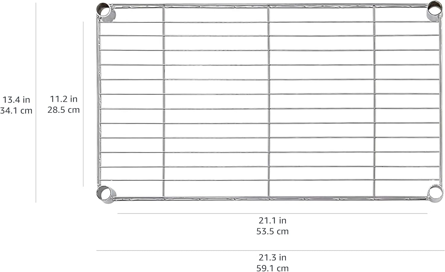 Amazon Basics 5-Shelf Adjustable, Storage Shelving Unit, (200 Pound Loading Capacity per Shelf), Steel Organizer Wire Rack, 23.2 x 13.4 x 60 inches (LxWxH), Chrome