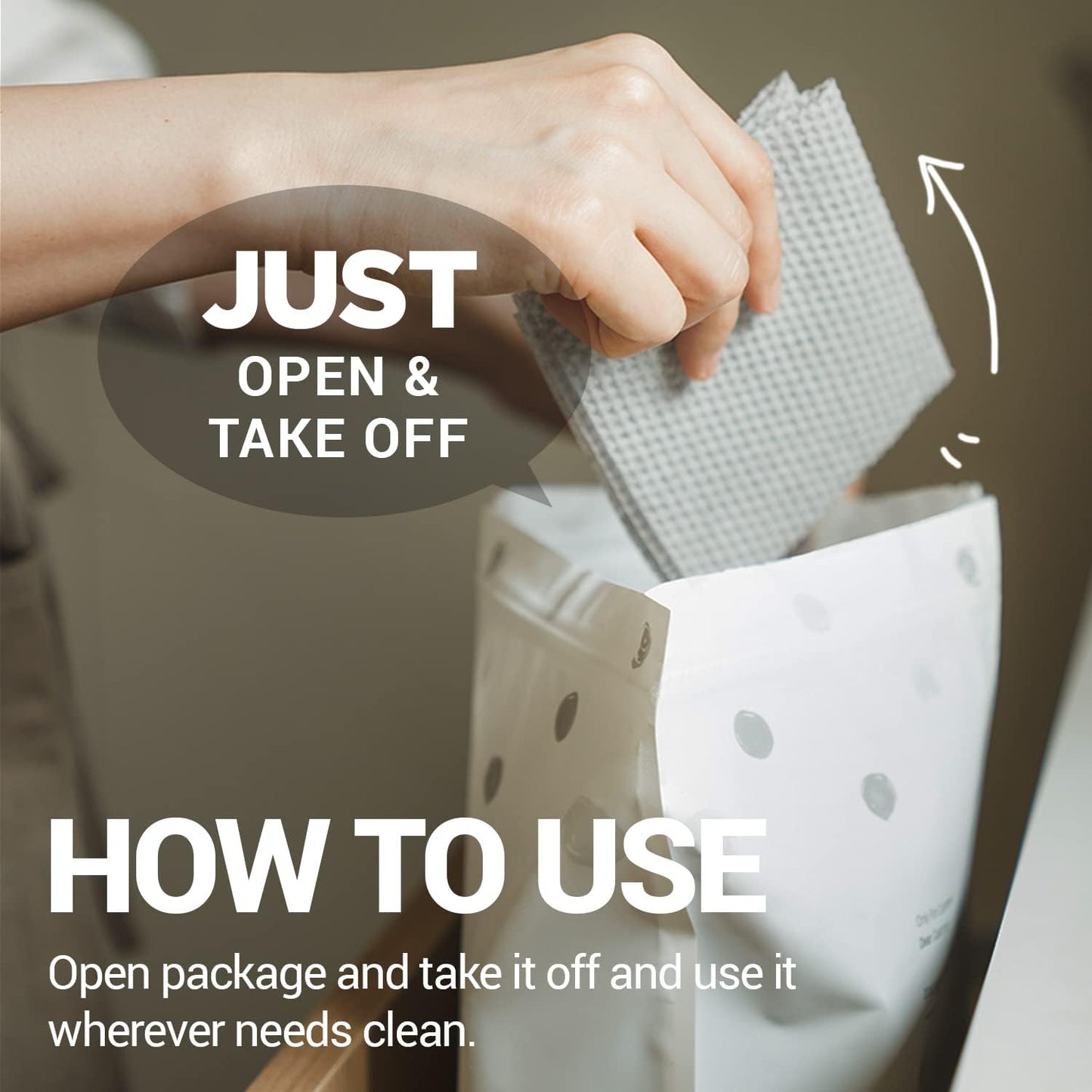 DEARCUS Gray One Day Scrubber - No Odor Dishcloths for Washing Utensils, Cookware, & Cooktop – Multipurpose Embossed & Lint Free PP Cleaning Cloths - for One Day Use, 2 Pack 200 Sheets