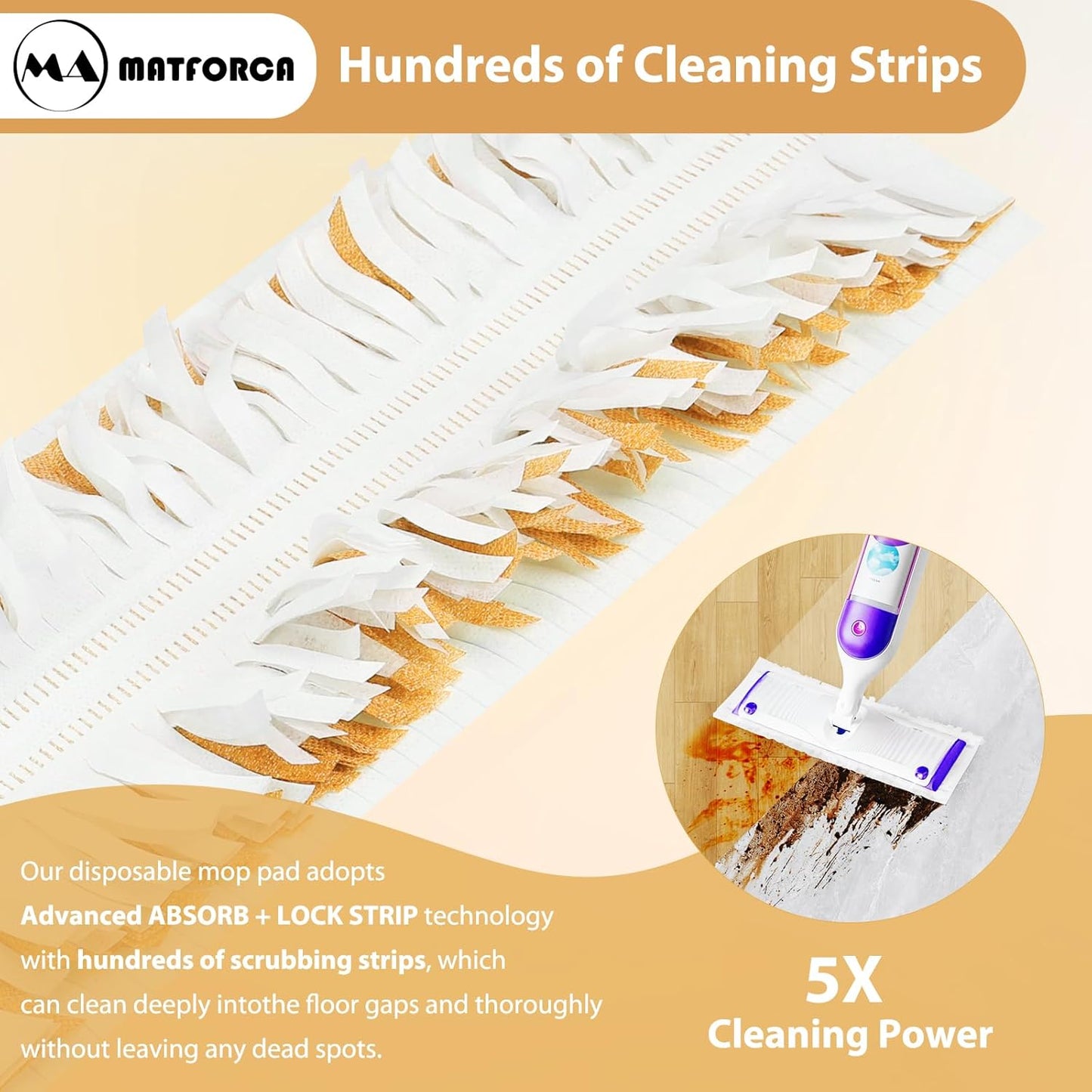 10 Pack Disposable Power Mop Pads Refilles for Swiffer PowerMop Multi-Surface Replacement Mopping Refills Pads