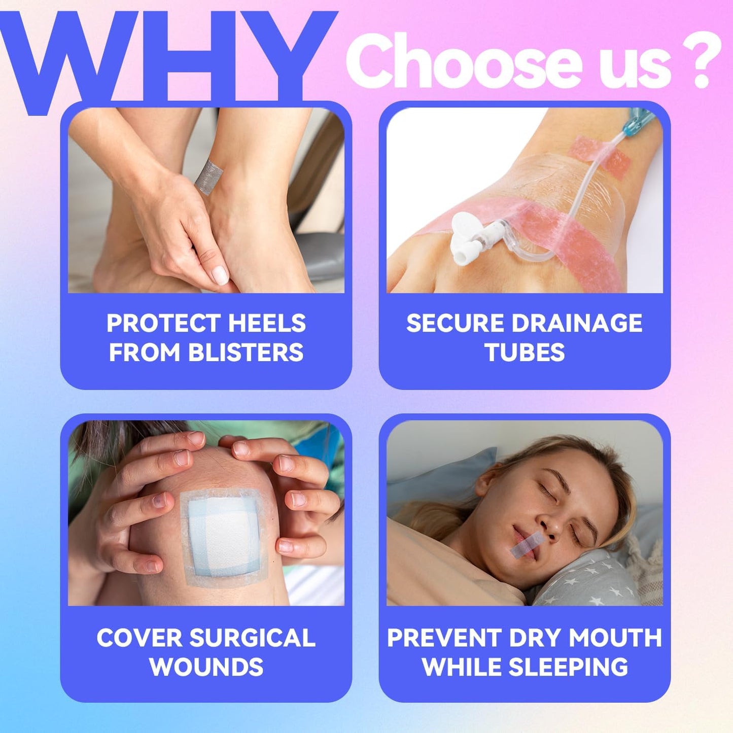 FRESINIDER Silicone Tape 1" x 5 Yard Pink 1 Roll for Sensitive Skin, Pre-Cut Waterproof Medical Tape, Gentle Adhesive for Wound Care, Surgical Sites, Infants and Elderly