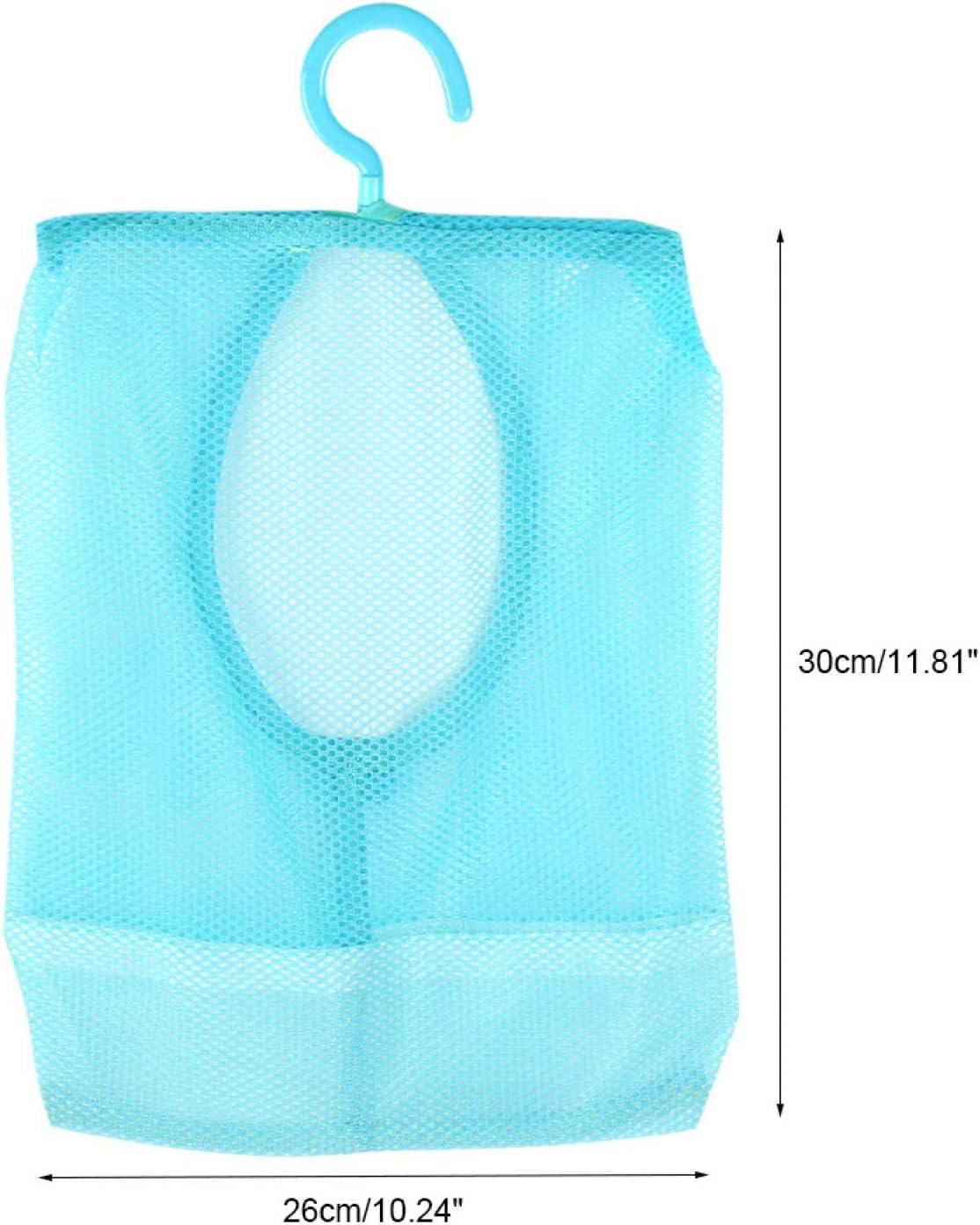 Clothespin Bag, Multi Purpose Hanging Mesh Storage Bag Clothespin Bag with Hanger for Socks Stockings Bra Underwear Bathroom(Blue)