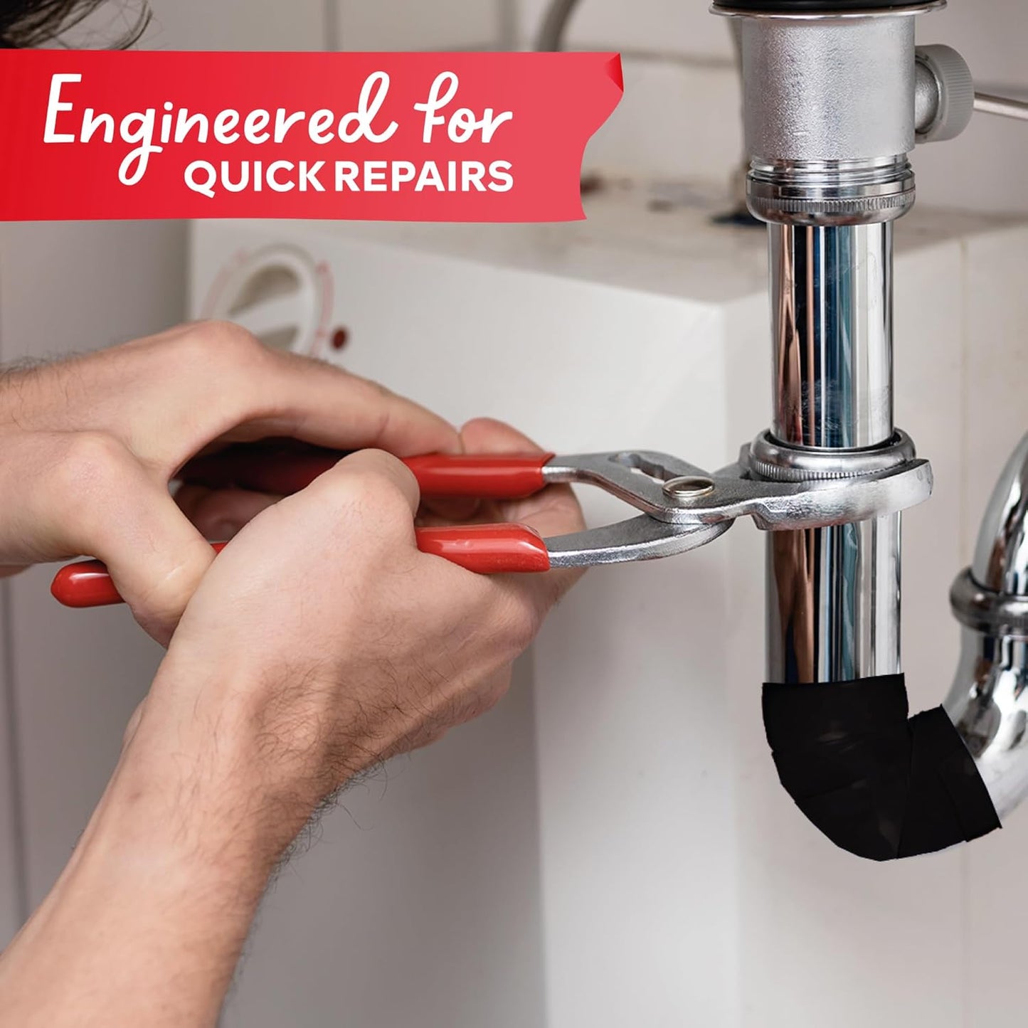 XFasten Self-fusing Silicone Tape Pro, Black, 1.5-Inch x 15-Feet, 30mils Weatherproof Silicone Rubber Sealing Tape for Outdoor Coax, Electrical Cable, Radiator Hose, Pipe Leaks and Emergency Repairs