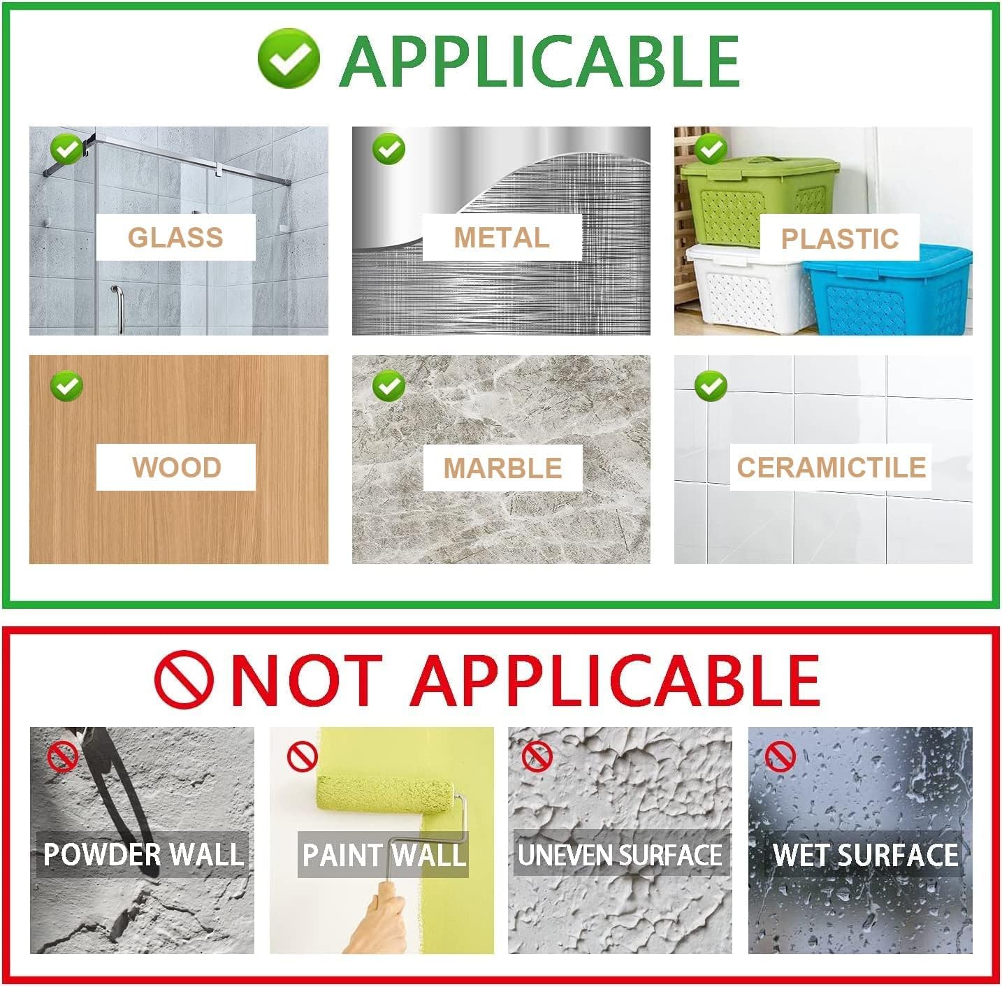 PMMASTO Adhesive Acrylic Spice Rack Organizer for Wall with Nano Double Sided Tape, Spice Shelf Organization for Kitchen Cabinet Door/Pantry Door, Wall Mount Seasoning Rack (Black-2 Pack)