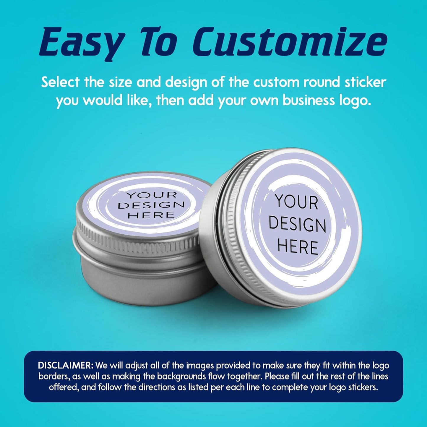 100 Custom Vinyl Stickers - Upload Your own Image, Text, Design, Logo - Personalized Logo Labels for Handmade, Packaging, Bottle, Jars, Candle, Brand Stickers (Lavender Swirls, 6x6)