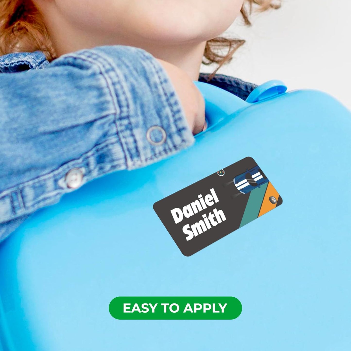 Personalized Name Tag Stickers for Kids (130+ Pack) | Car Waterproof Labels for School Supplies, Bottles & Lunch Boxes | Custom Vinyl Name Labels for Clothing, Toys & More (E. Cars)