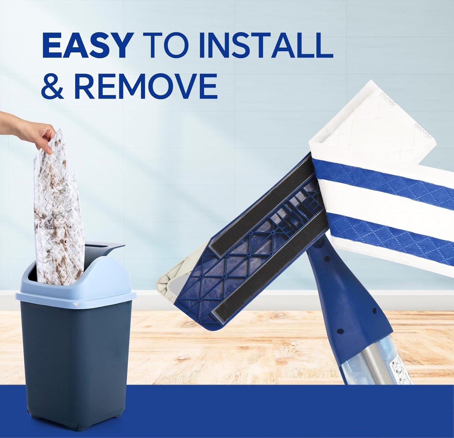 30 Count Ultrathick Microfiber Mop Pads Refills for Bona Hardwood Floor Cleaner & All 15''-17''Hook & Loop System Mop.Disposable Heavy Duty Mopping Pads for Floors Cleaning.