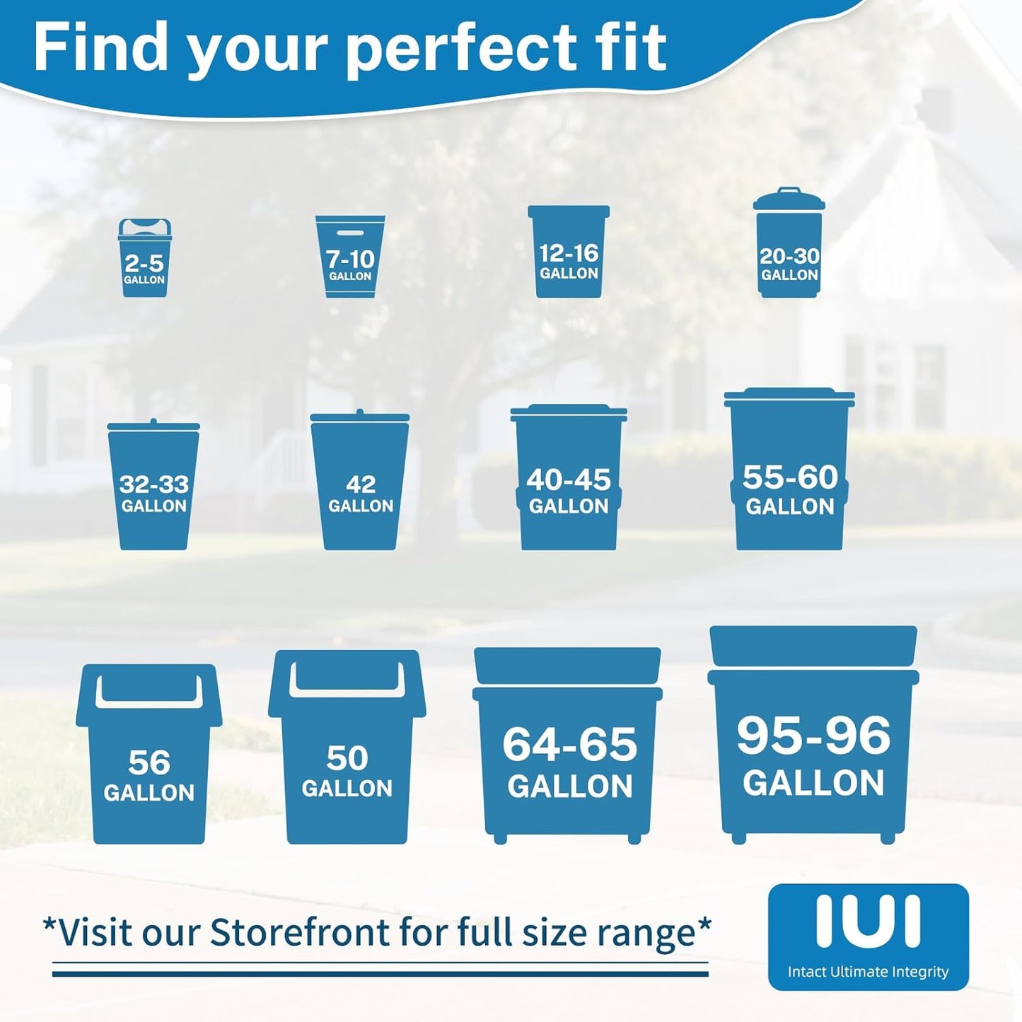 Heavy Duty Trash Bags 55-60 Gallon, Black - 100 Count Bulk Pack | 38" x 58" | Durable & Tear-Resistant Garbage Bags for Home, Commercial, Construction & Outdoor Use | Made in USA