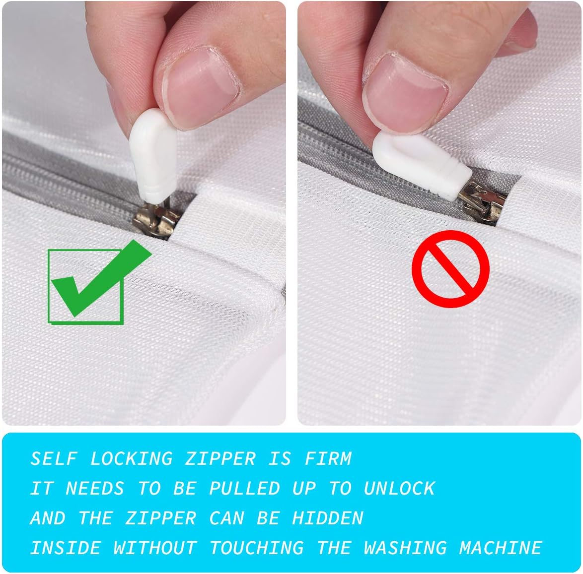 Mesh Laundry Bags,Laundry Bags Mesh Wash Bag for Washing Machine-Supper Zipper Net Laundry Bag,Lingerie,Sweater,Garment,Undergarment Large Size(16 x20 inch),Pack of 4