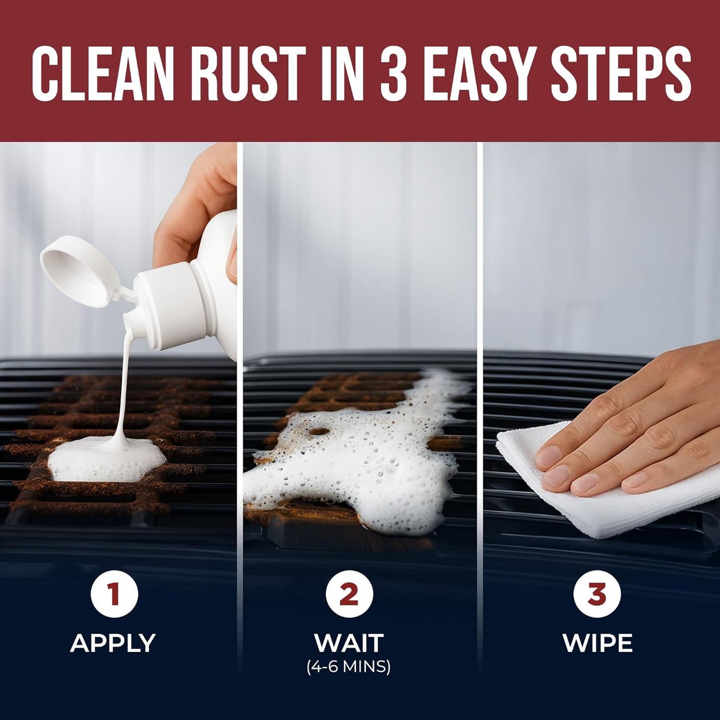 CLEAN MY STEEL Professional Stainless Steel Rust Stain Remover and Cleaner | NSF Approved | Non-Toxic & Food Safe | Quickly Cleans Commercial Equipment, Appliances, Grills, Sinks, and Tools – 4 oz