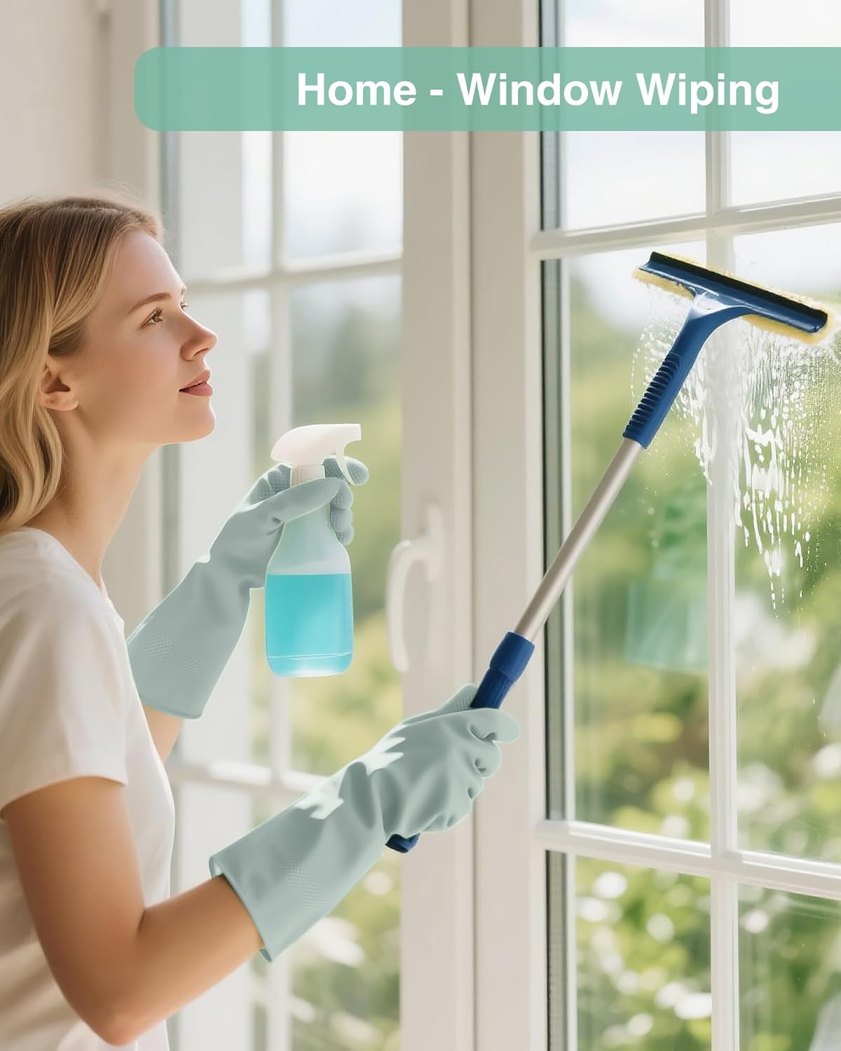 Rubber Cleaning Dishwashing Gloves 4 Pairs Reusable Kitchen Glove for Washing Dishes & Household Bathroom Cleaning Dish Gloves with Flock Lining Anti-Slip Grip Waterproof Thick Long-lasting Colorful M