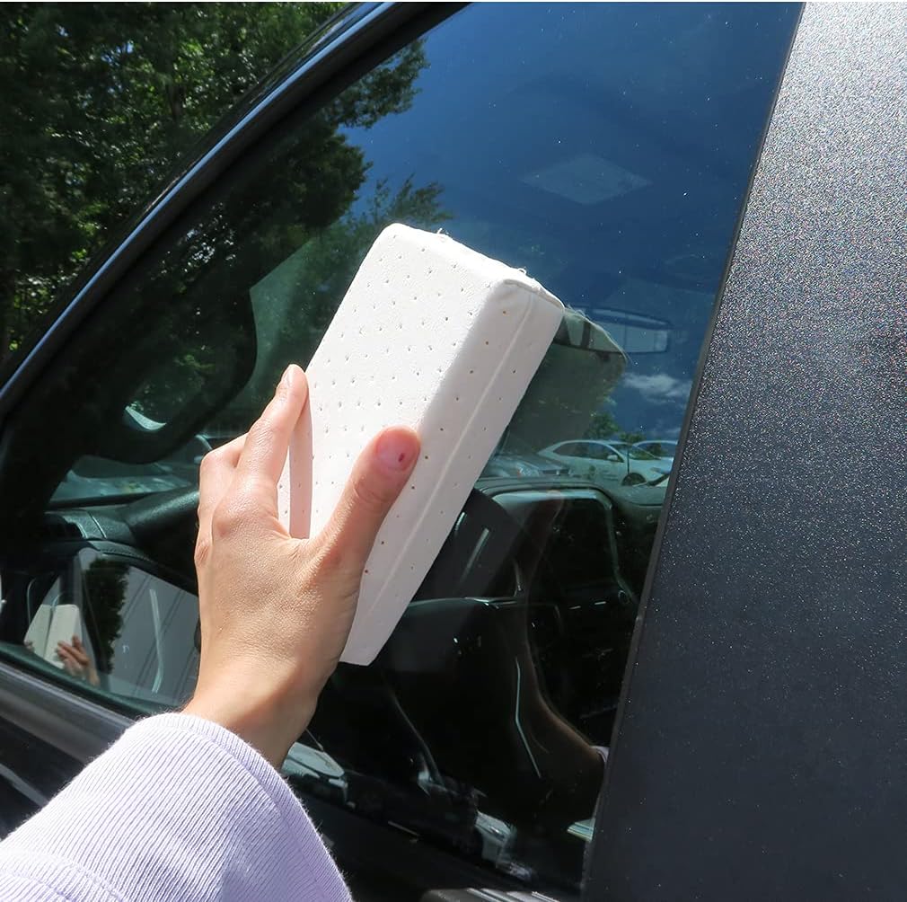 Evelots Car Windshield Cleaner Chamois, 2 Pack, Window Glass Defogger Sponge, Beige