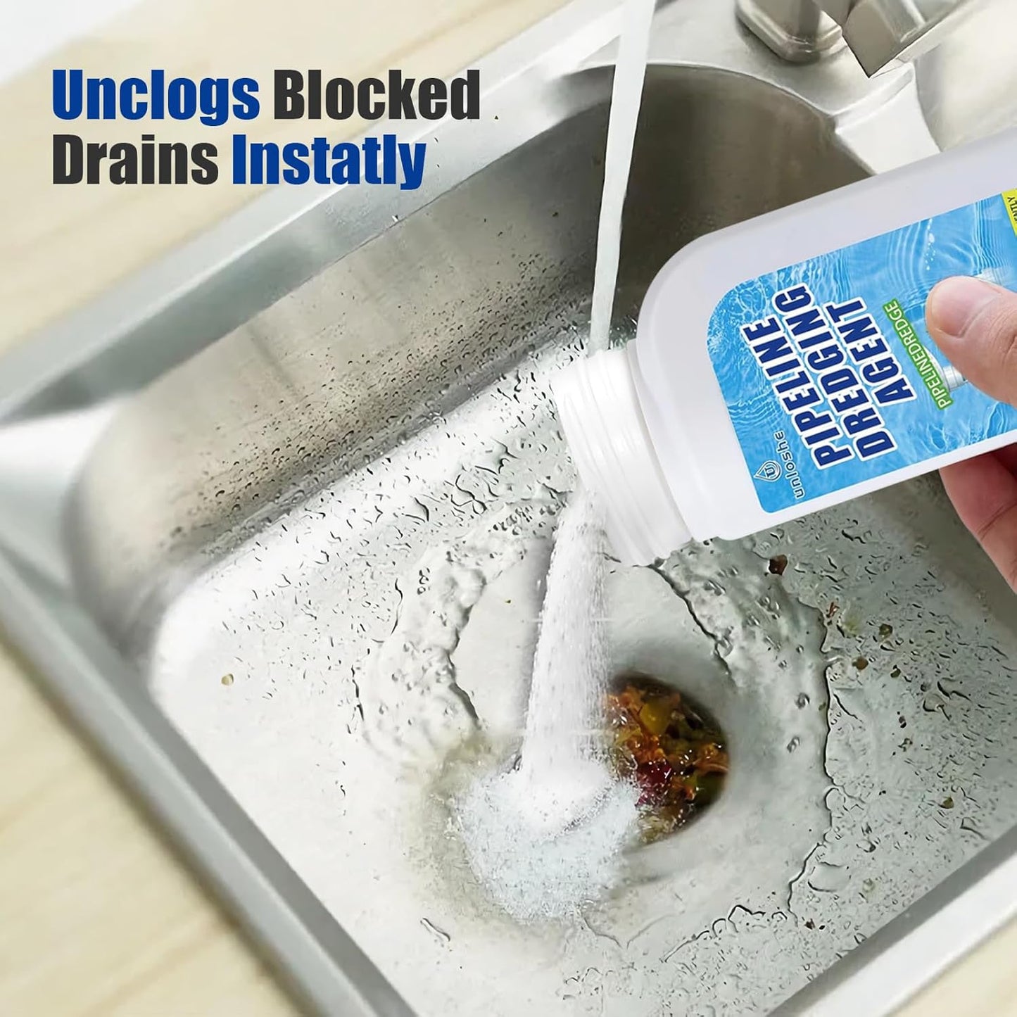 Pipeline Dredging Agent, Drain Clog Remover, Powerful Unclog Sink Drain Cleaner, for Kitchen Bathroom Sinks, Tubs Pipe Cleaning Tool (1PCS)