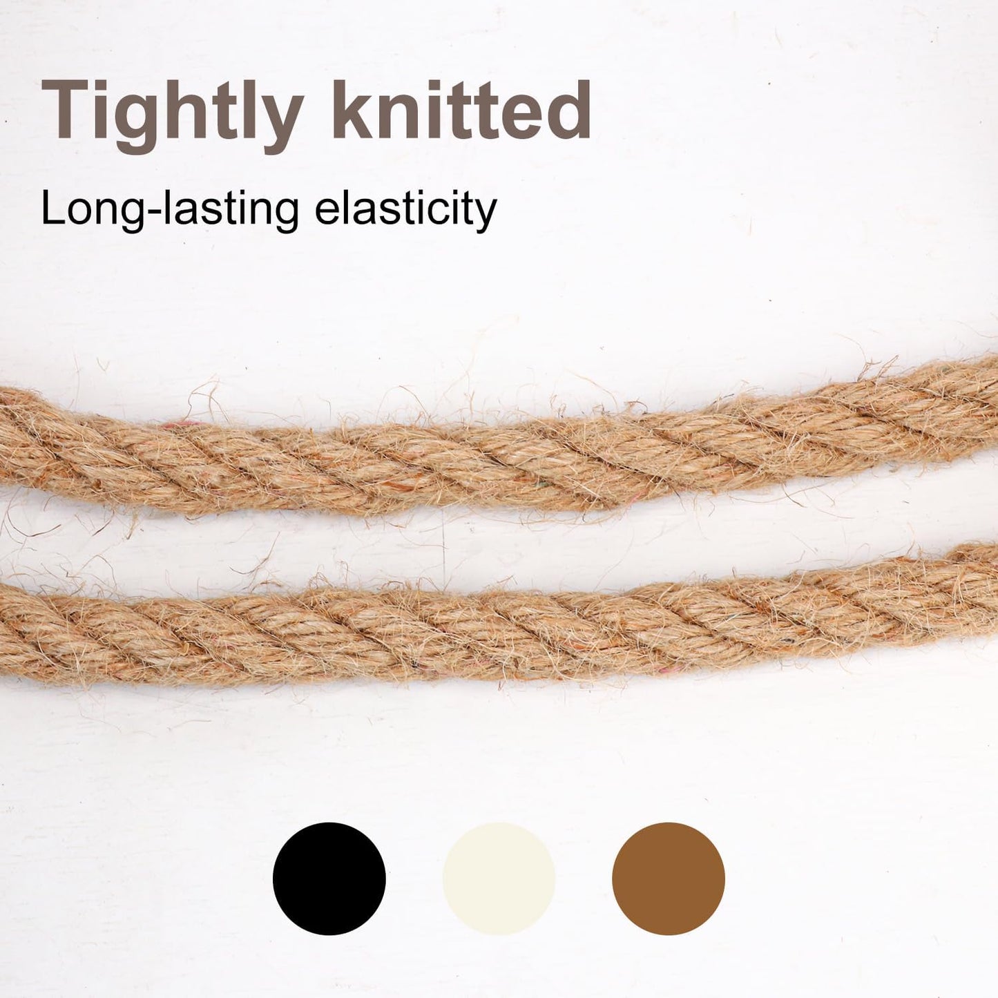 1/2 inch Hemp Rope, 164 Feet Twisted Manila Rope for Scratching Posts, Camping, Garden, Crafts, DIY Projects