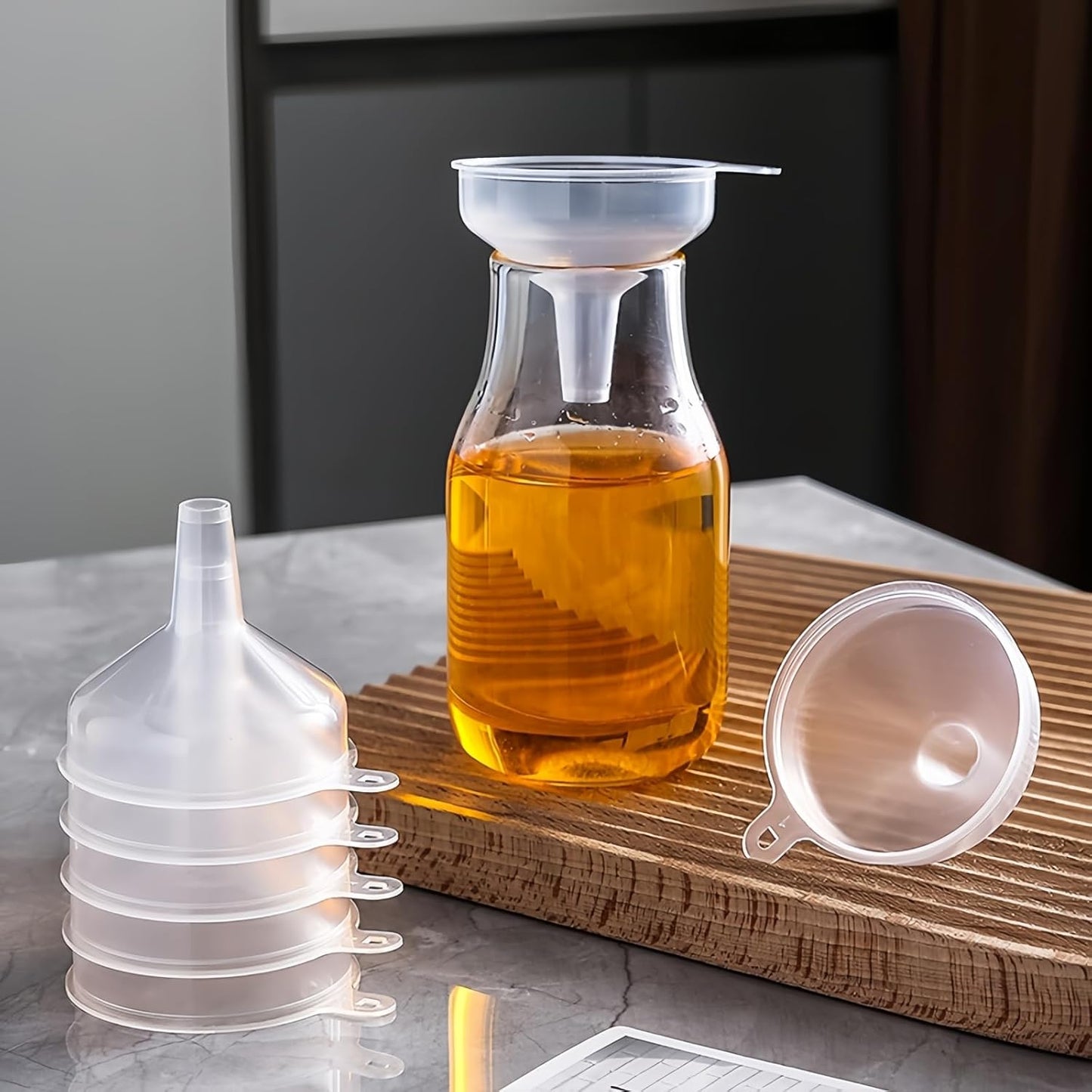 9 Pack Small Funnel Kit 3 Sizes w/Droppers for Kitchen Bottles, Essential Oils, Capsules & Pet Souvenirs