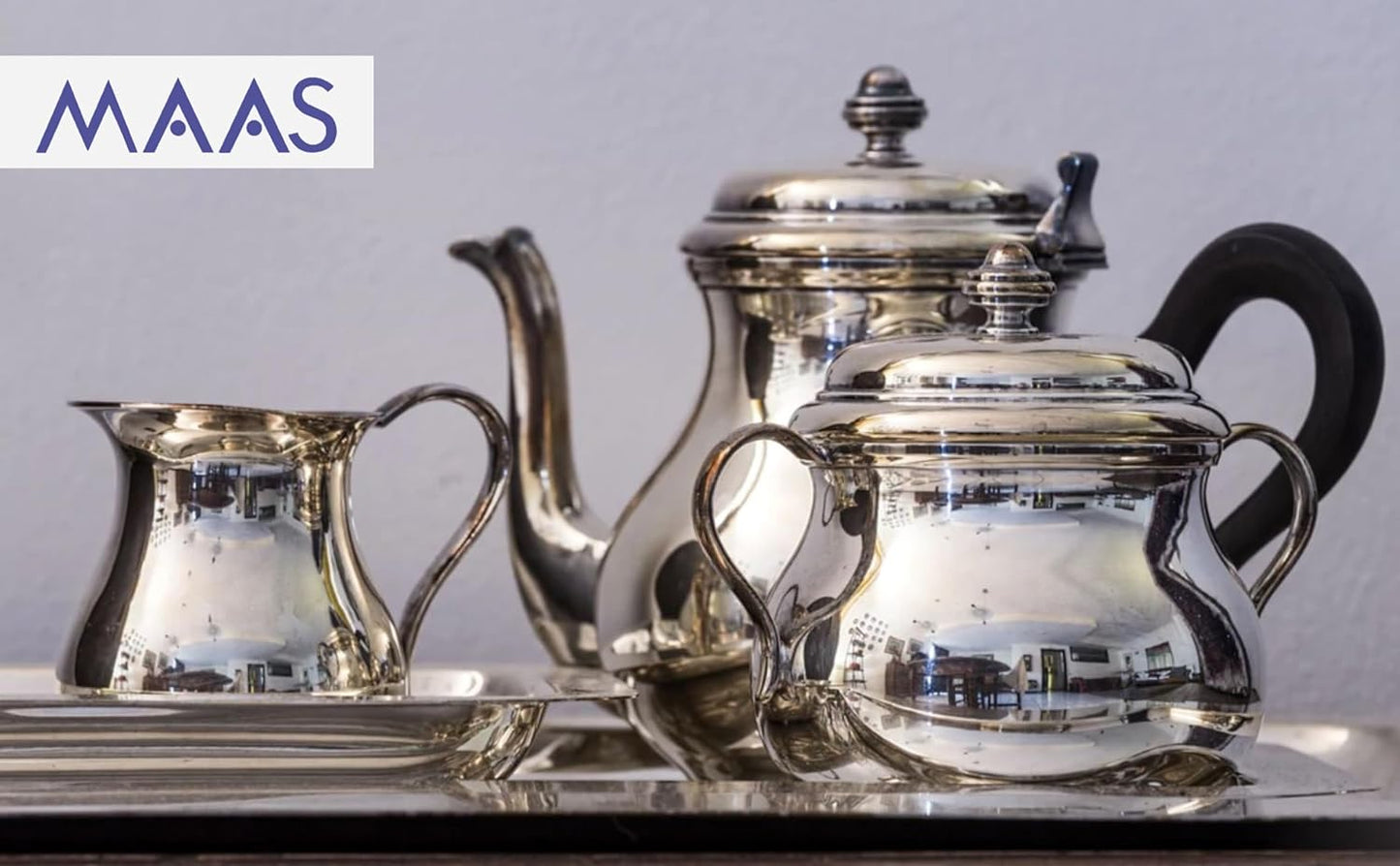 MAAS Metal Polish 1.1lb Can Plus Free Cloth, Universal Metal Cleaner for All Metals, Clean, Polish, and Protect Silver, Brass, Copper and More, Tarnish Remover and Silver Cleaner for Jewelry