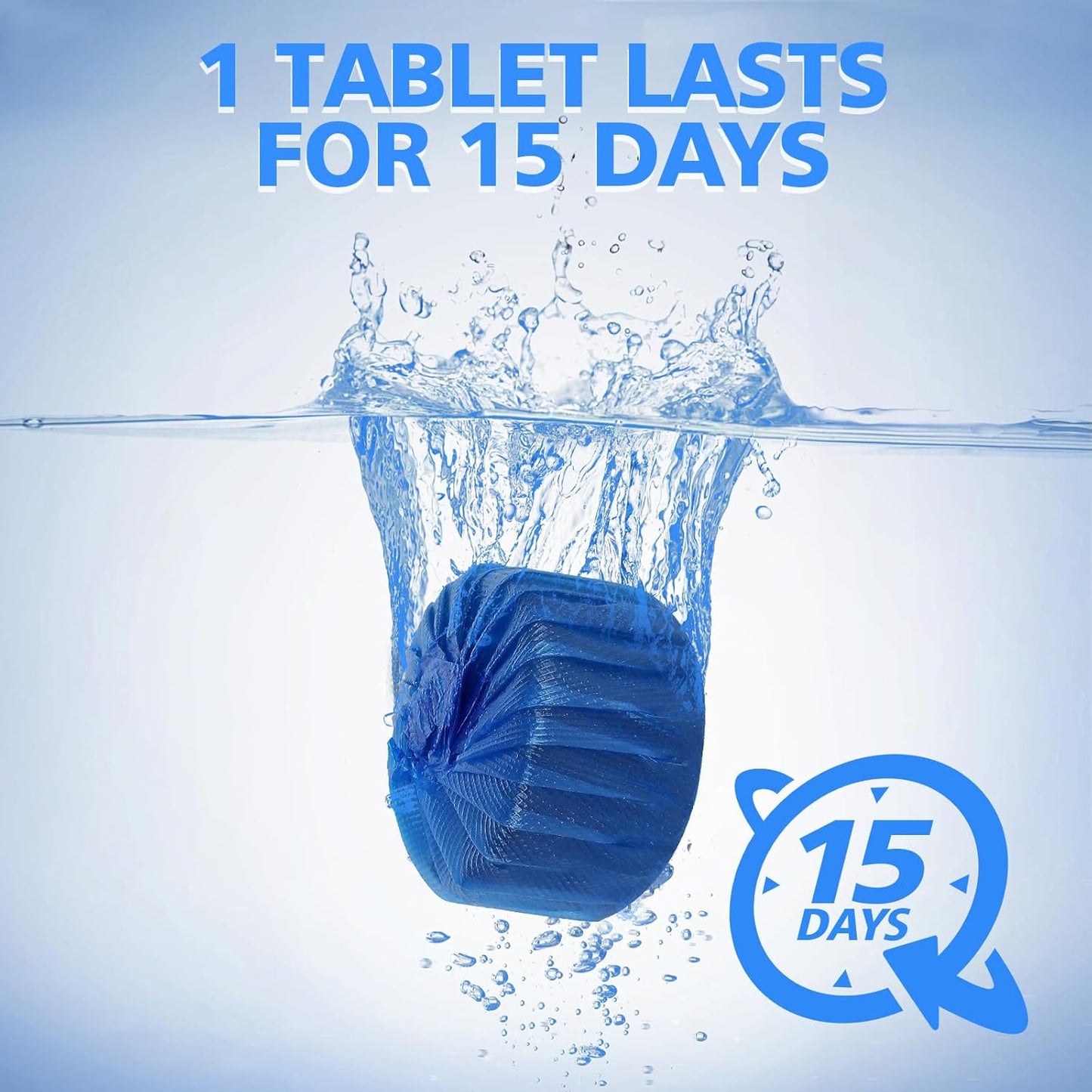 USKICH 80 Pack Toilet Bowl Cleaner Tablets,Blue Automatic Toilet Tank Cleaners, Long-Lasting Household Toilet Cleaners,Toilet flush Cleaning & Deodorizer