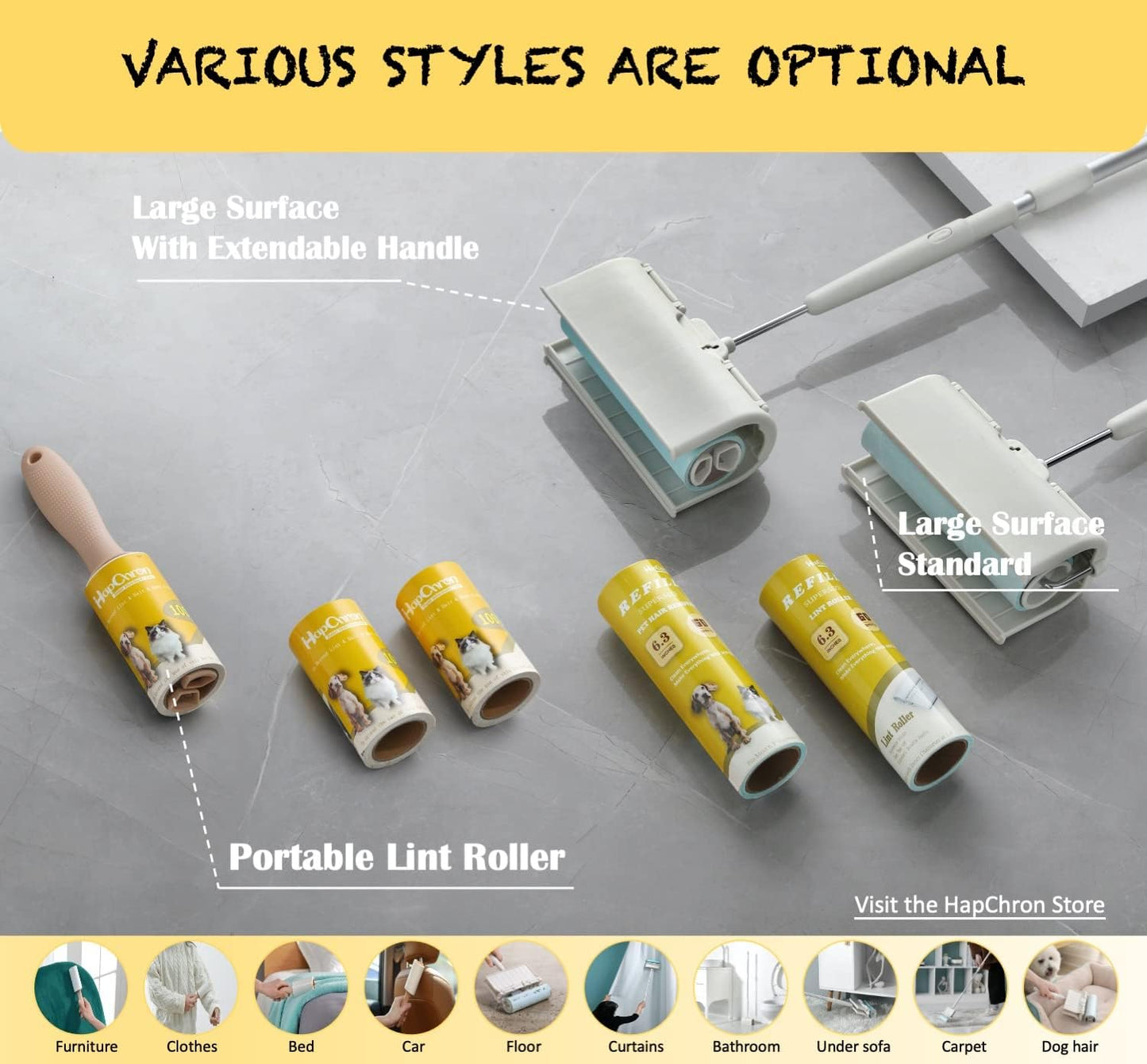 Extra Sticky Lint Roller Refills Only, Total 400 Easy Tear Sheets, Insert Tube Measures 1.5" and Fits Most 3.9"-4" Standard Size Lint Roller Handle, Works Great On Pet Hair(Pack of 4)