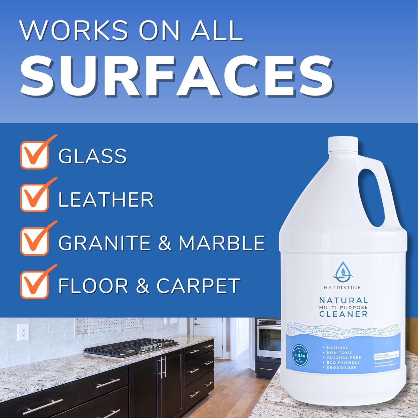 Pure Hypochlorous Acid Multi-Purpose Disinfectant Spray – Bleach- and Alcohol-Free Odor Remover, All-Surface Solution for Home, School and Office – Child-, Pet- and Food Contact-Safe