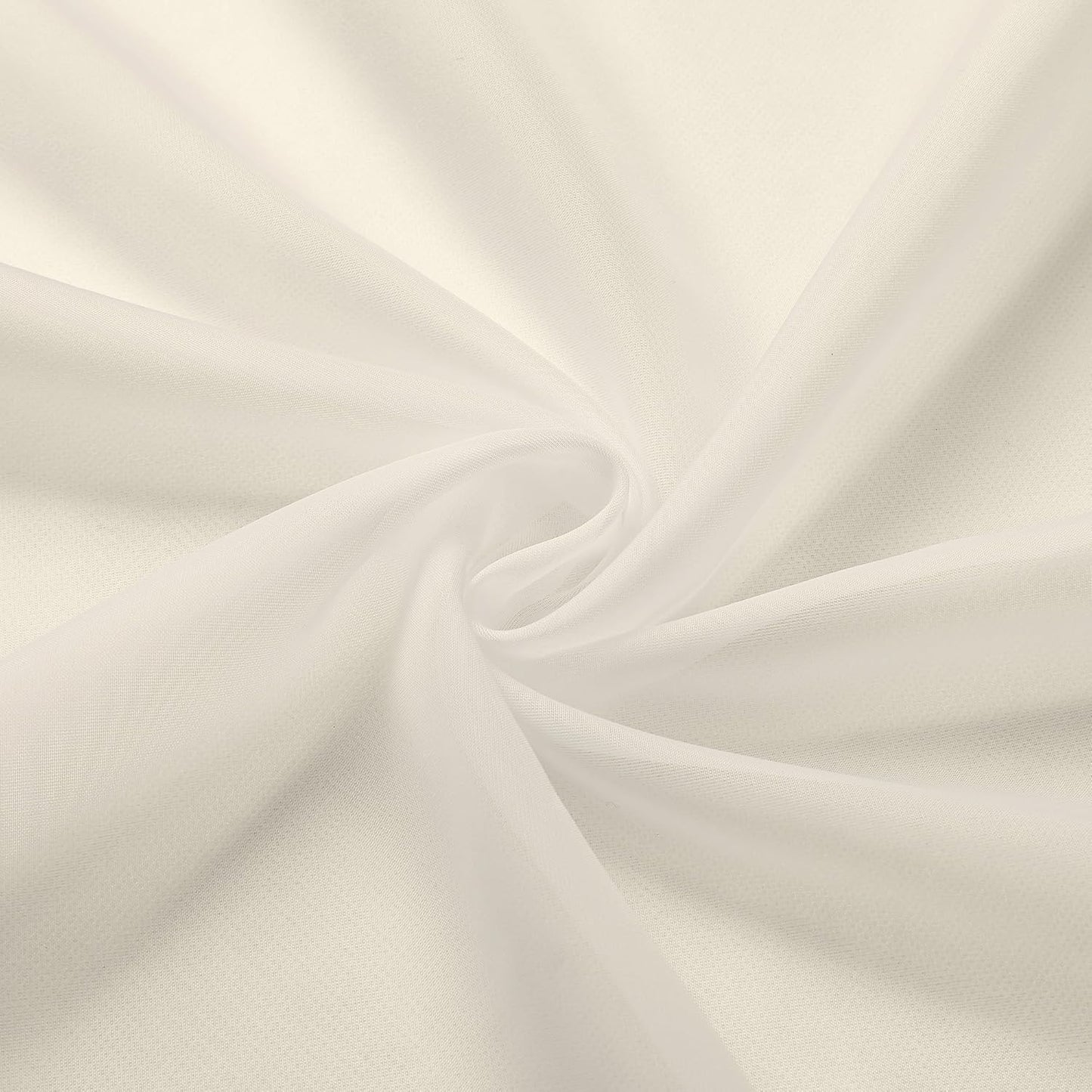 Chyhomenyc Cream Sheer Valances for Windows 2 Pack, Small Window Curtains for Living Room Bathroom Cafe Laundry Basement, Modern Top Dual Rod Pocket Voile Curtain, 42W x 14L inches