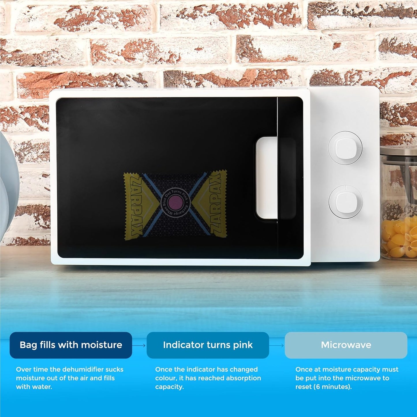 4.4 oz/125g Rechargeable Desiccant Packs Dehumidifier Bag - 12 Pack - Moisture Absorbers For Safes, Car, Bathroom, Storage - Moisture Remover Eliminates Humidity - Reusable Desiccant Bags