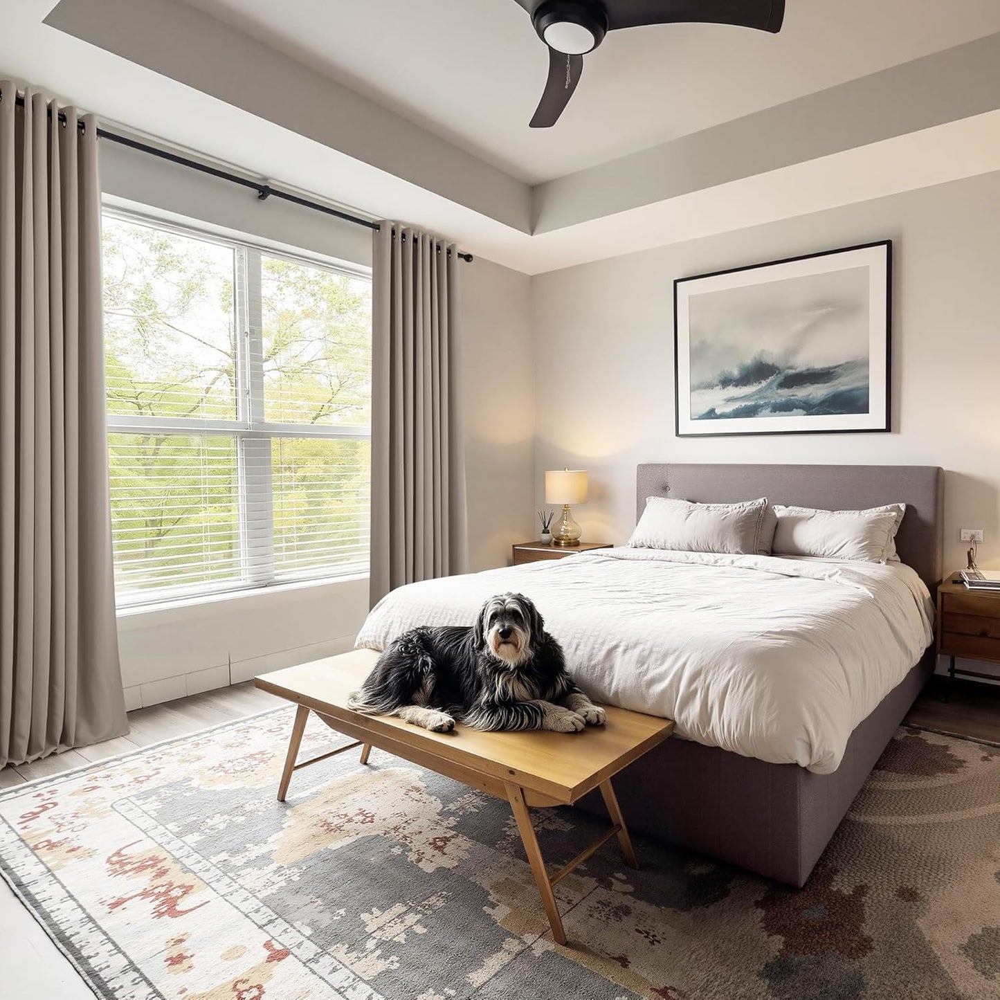 PONY DANCE Light Taupe Blackout Curtains - Thermal Isulated Room Darkening Drapes for Bedroom/Living Room, Set of 2 Curtain Panels, 55 x 80 inch