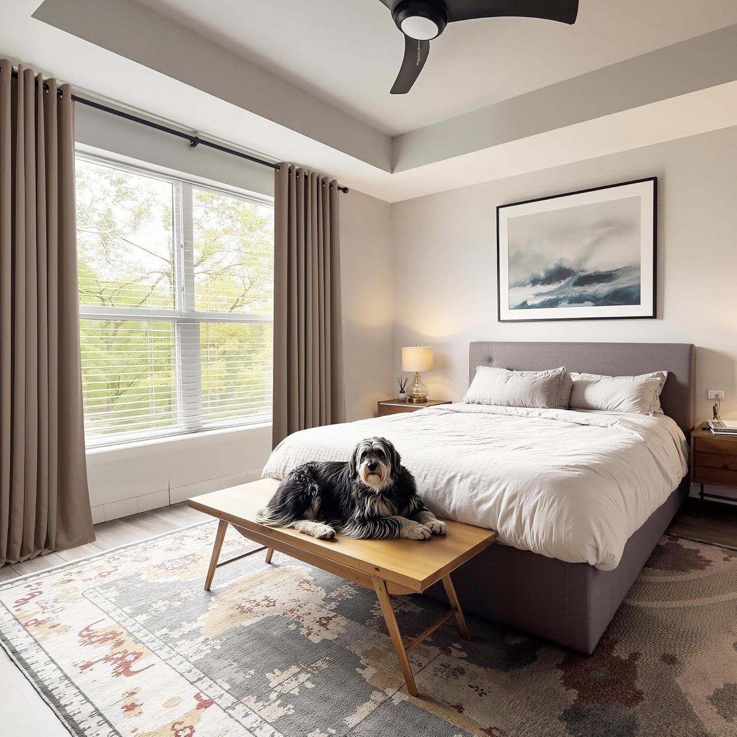 PONY DANCE Blackout Window Curtains - Thermal Insulated Light Block Home Decor Room Darkening Curtain Panels Window Treatments Noise Reducing for Bedroom, 42 by 72 inches, Mocha, Set of 2