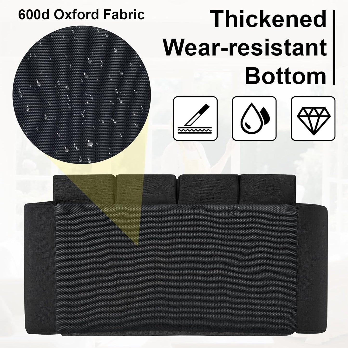 Wearable Large Cleaning Caddy Bag for Housekeeper, Clean Supply Organizer with Adjustable Shoulder, Waist & Handle Straps, Detailing Bag for Kitchen Supplies (Black&Gray)