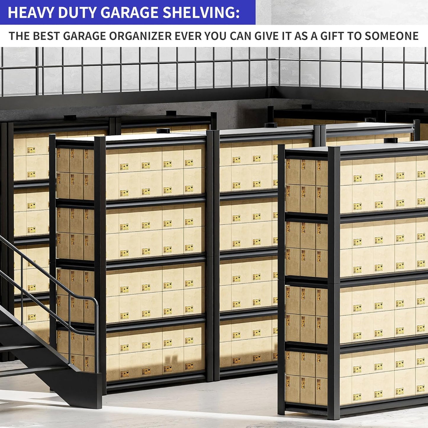 Garage Shelving,5 Tier 72"X47.2"X23.6"Inches,Storage Shelves Heavy Duty Thickened Metal Shelves Shelving Units and Storage,Garage Shelves Unit