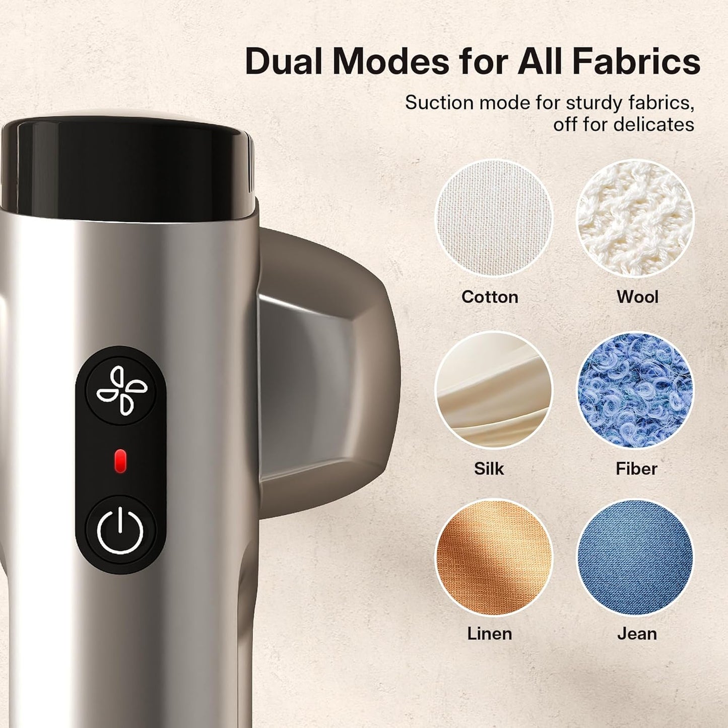 GKJ Steamer for Clothes, Handheld Vacuum Steamer 2300 Pa Suction, Portable Travel Steamers for Clothes, Steaming & Ironing 2 In 1, Auto-Grip, Removes Wrinkle