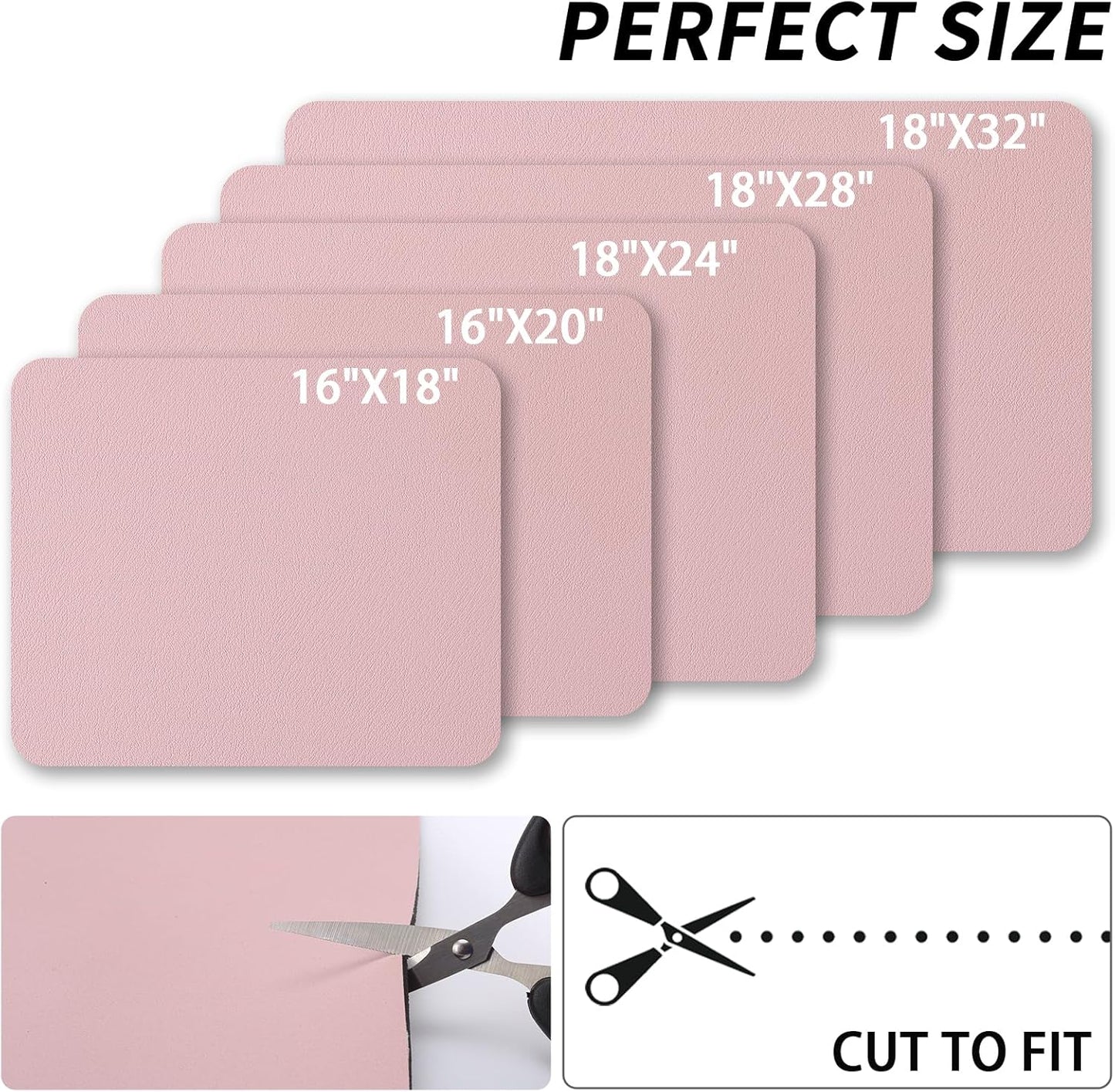 Dish Drying Mat for Kitchen Counter, Heat Resistant Drainer Mats with Non-slip Rubber Backed, Hide Stain Kitchen Super Absorbent Draining Mat, Easy to Clean Dish Rack Pad, Pink 18"x32"