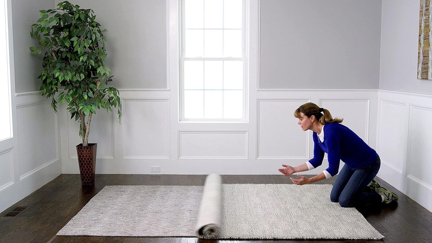 RUGPADUSA - Dual Surface - 6'x9' - 1/8" Thick - Felt + Rubber - Non-Slip Backing Rug Pad - Adds Low-Profile Comfort and Protection