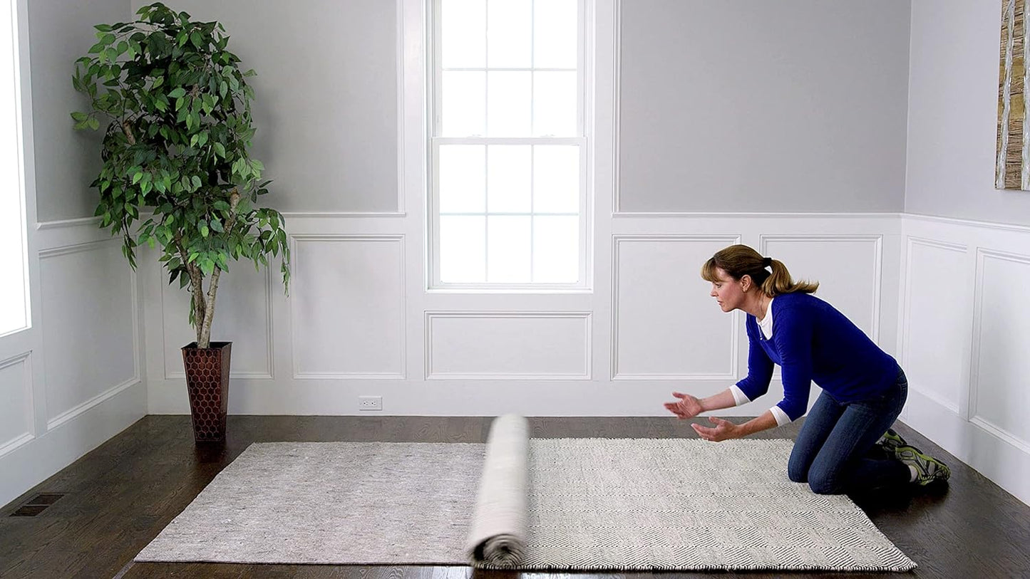 RUGPADUSA - Dual Surface - 7'6" x 9'6" - 1/8" Thick - Felt + Rubber - Non-Slip Backing Rug Pad - Adds Low-Profile Comfort and Protection