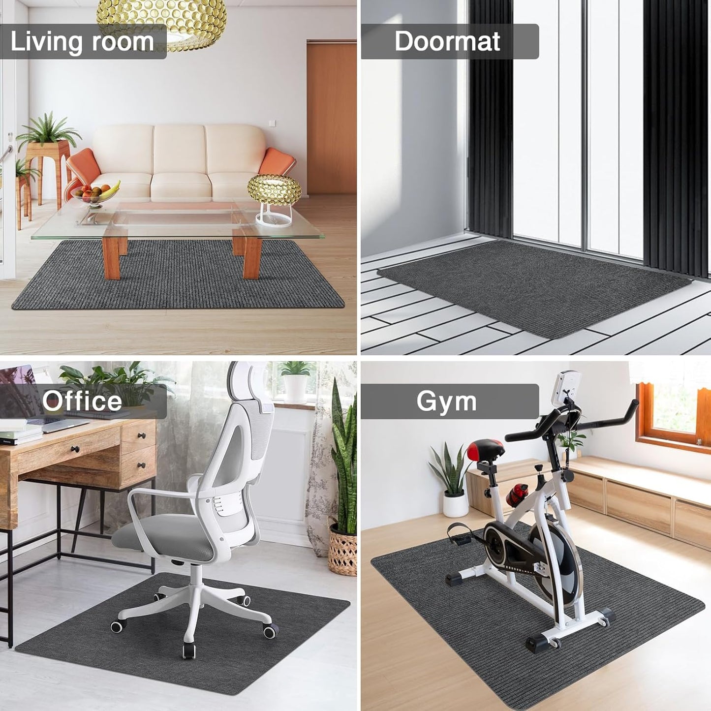 Placoot Desk Chair Mat for Hardwood Floor & Tile 55"x35" Office Chair Mat for Rolling Chairs Large Anti-Slip-Recyclable Material Computer Chair Mat Rug for Office/Home