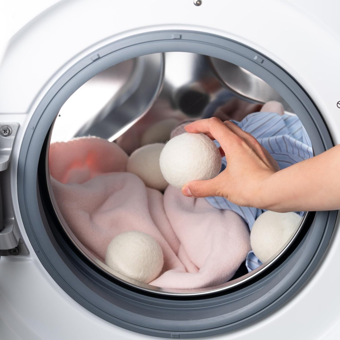 XL Wool Dryer Balls 6-Pack – 100% New Zealand Wool, Natural Fabric Softener & Static Reducer, Reusable Laundry Balls for Pet Hair, Eco-Friendly Dryer Sheets Alternative