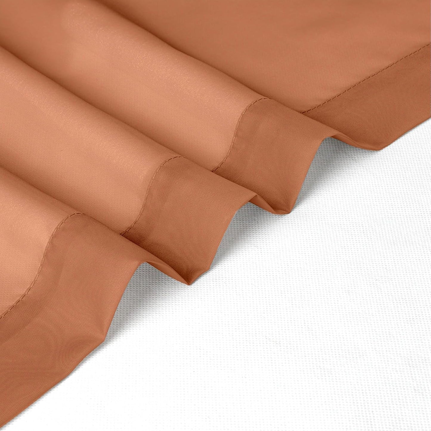 Chyhomenyc Orange Sheer Curtains 72 Inch Length 2 Panels, Light Filtering Soft Airy Rod Pocket Voile Window Curtain Drapes for French Door Bedroom Living Room, Each 42Wx72L Inches