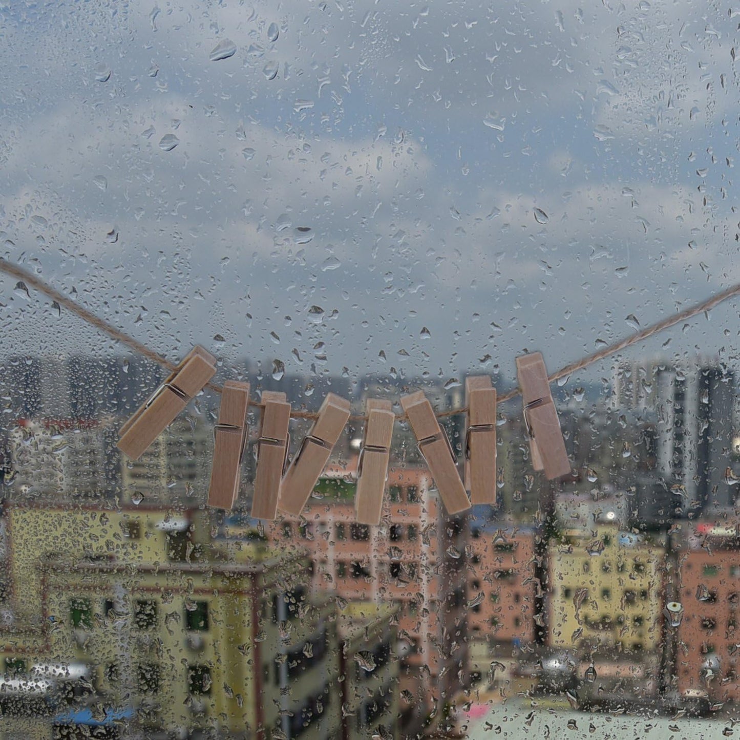 320 Feet Jute Twine and 100 Pieces Mini Natural Wooden Craft Clothespins Pegs Clips