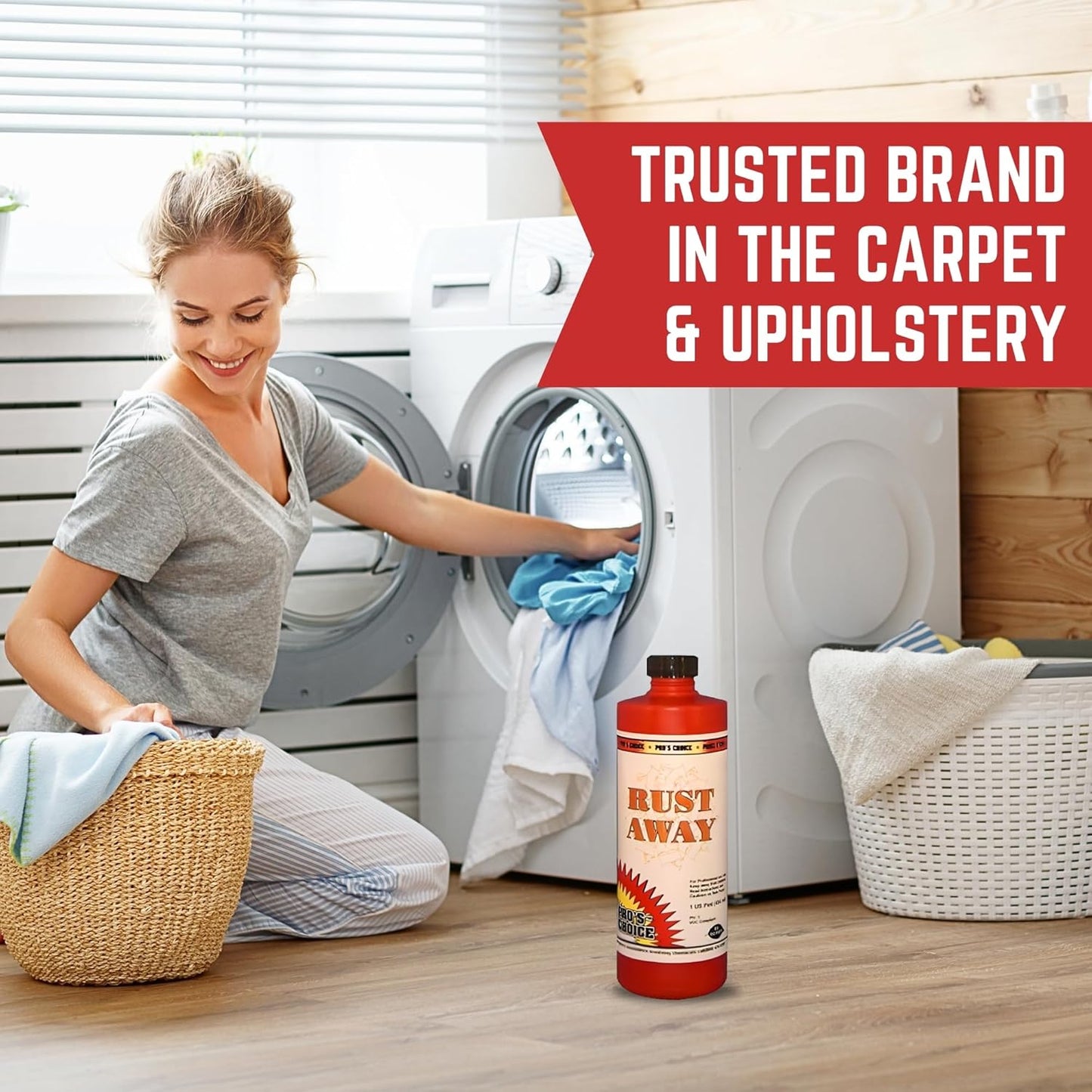 Pro's Choice Rust Away Rust Remover - Powerful Stain Remover & Rust Cleaner - Rust Stain Remover for Carpets, Upholstery, and Surfaces - Bathroom Stain Remover for Multiple Surfaces (16 fl. oz)