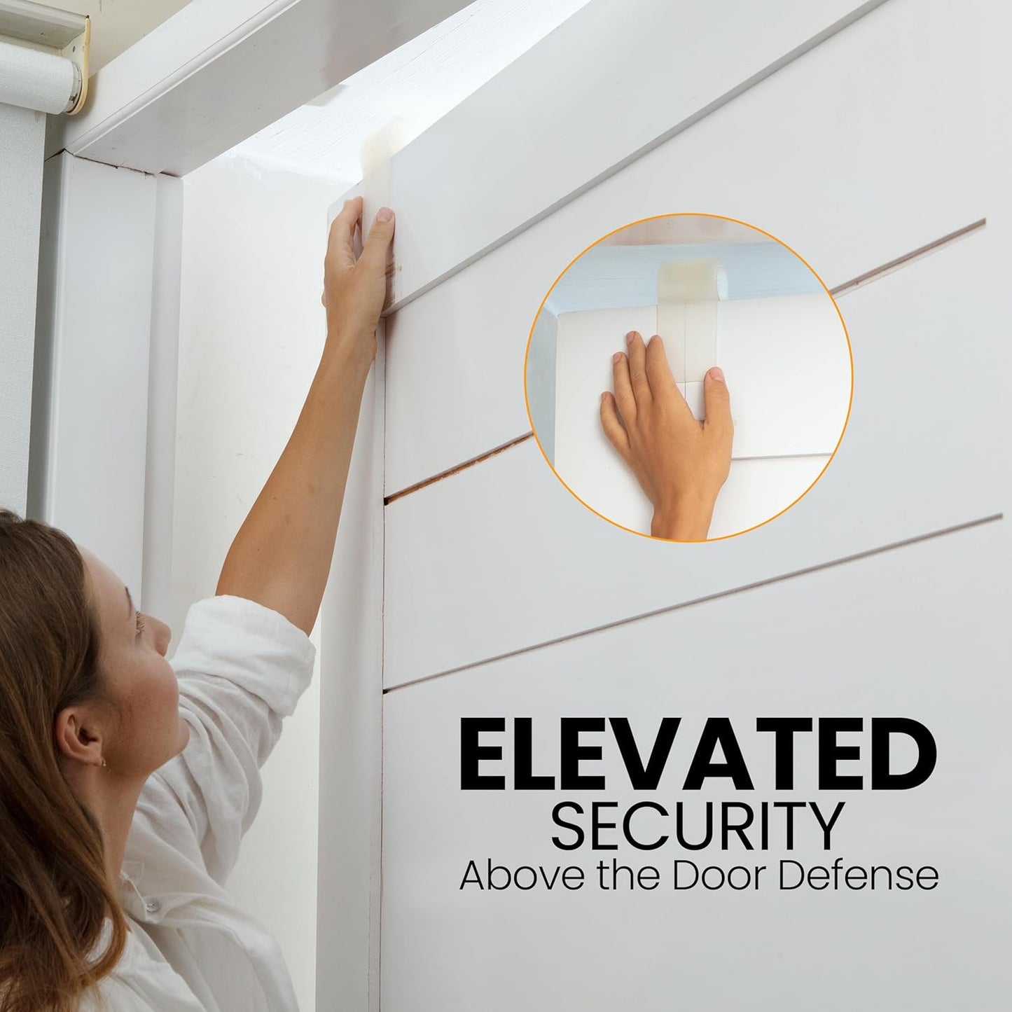 Ducki 2 Pack Door Wedge Stopper - 3 in 1 Thermoplastic Rubber Door Stop Wedge for The Top, Bottom, or Hinge of Doors - Reliable and Long-Lasting Door Stopper Wedge - 4" x 2" x 1.5" - White