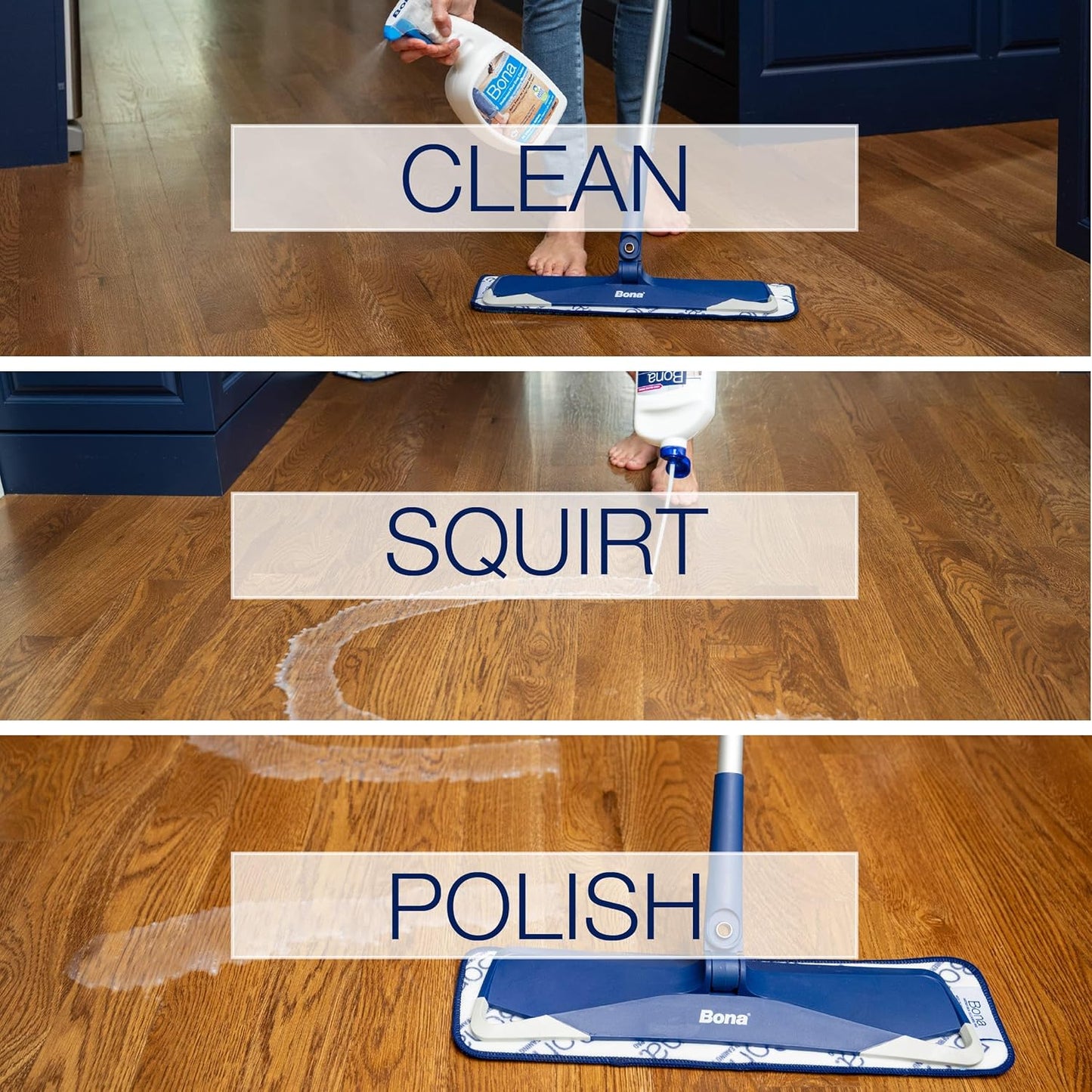 Bona Hardwood Floor Polish - 32 fl oz - High Gloss Shine - Polish for Wood Floors - Protects and Renews Dull Flooring - Covers 500 sq ft