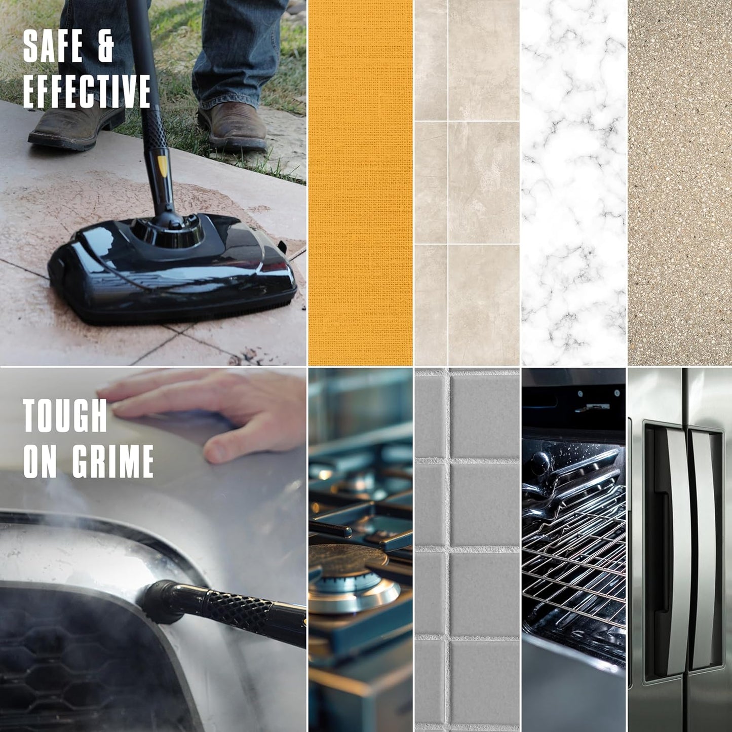 McCulloch MC1385 Deluxe Canister Steam Cleaner, 2-Hour Runtime, Chemical-Free, 23 Accessories: Mop Head, Brushes & More - Built for Home, Tile, Carpet, Furniture, & Personal Car Detailing