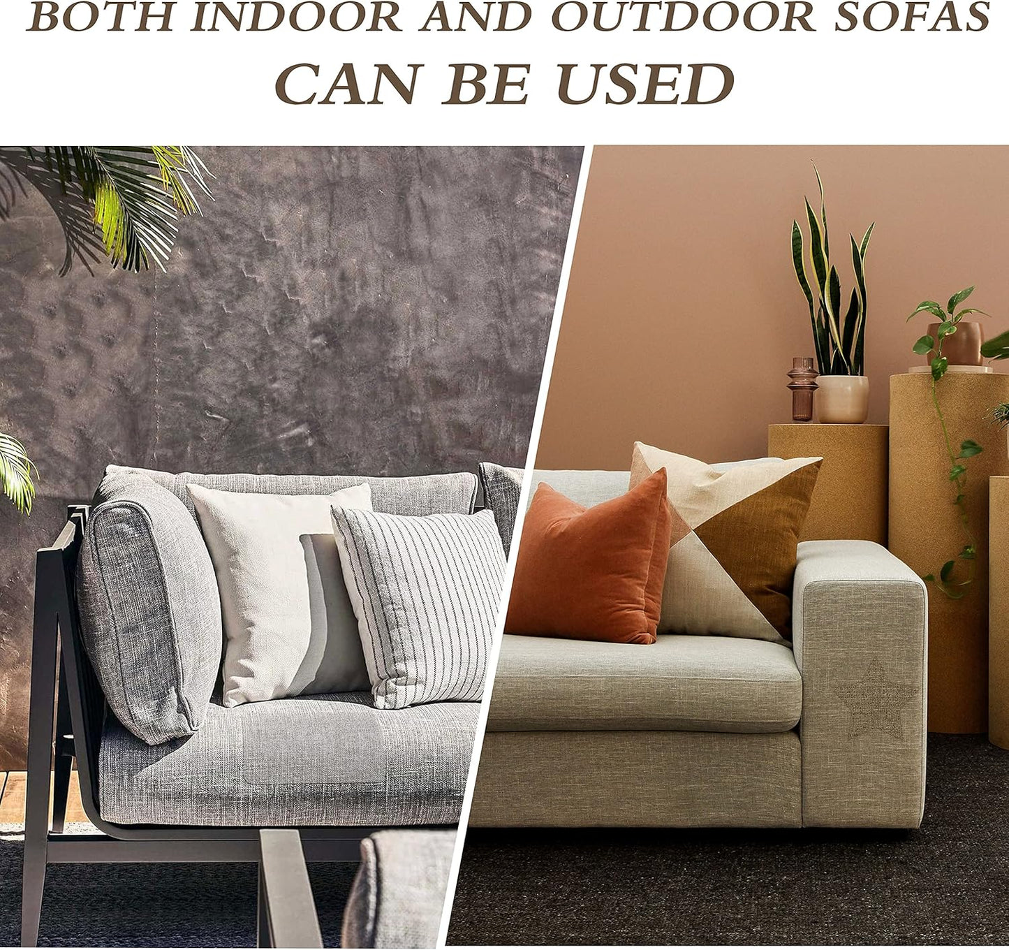 KING MOUNTAIN Coarse Linen Repair Patches, Self-Adhesive Linen Fabric Patches, 8X11 inch 2 PCS, Multi Color, Can be Used for Linen Sofa Repair and Linen Clothes Repair(8" x 11"-2PCS,Khaki)